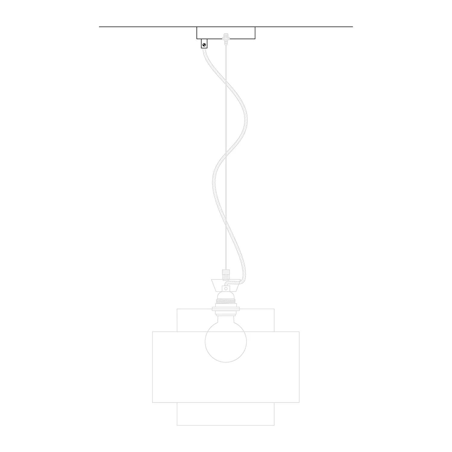 Zylindrisches Lampenbaldachin‑Kit aus Metall Ø 120 mm mit 2 zentralen und dezentralen Öffnungen – Mattschwarz - Image 4