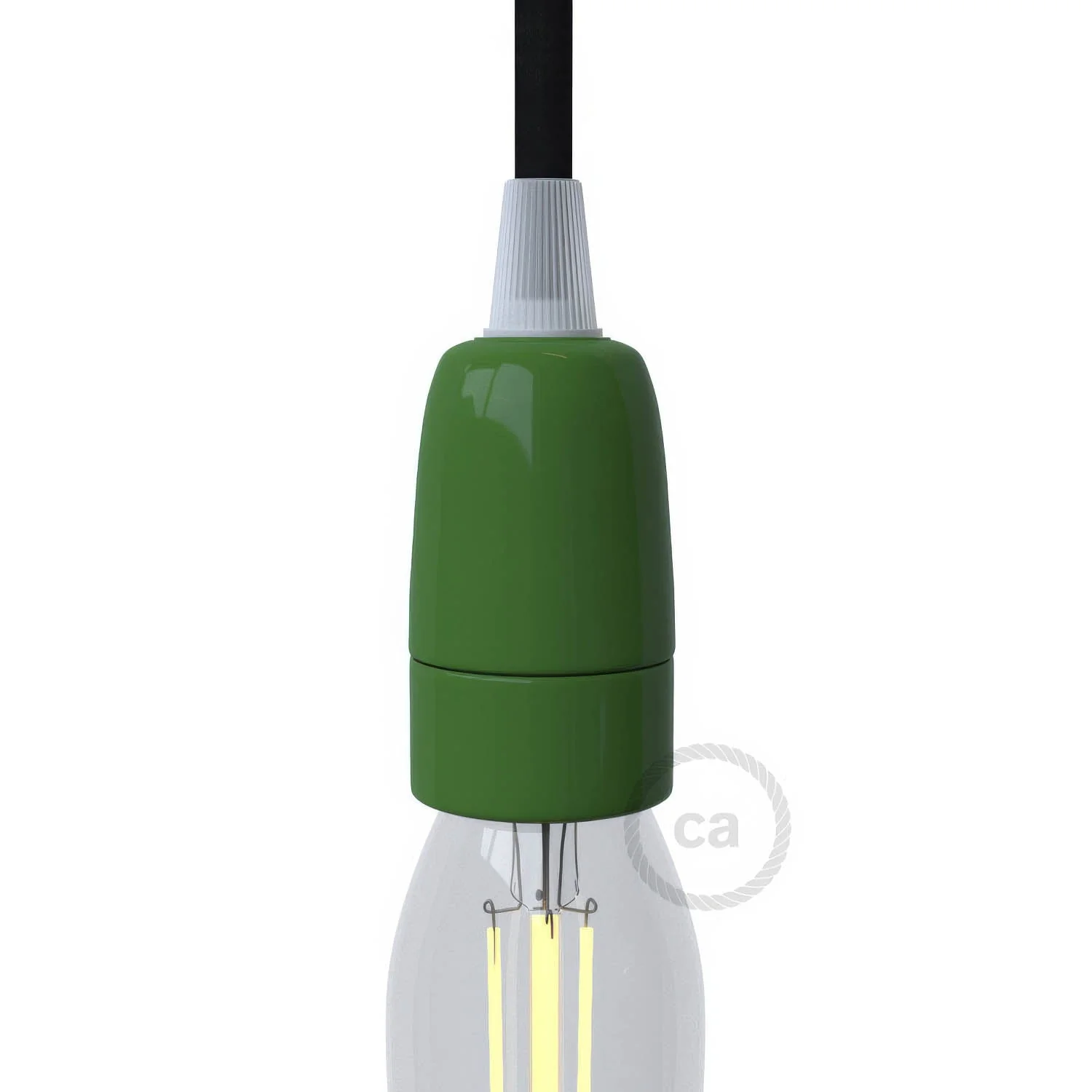 Porzellan-Fassung E14 Kit – Grün