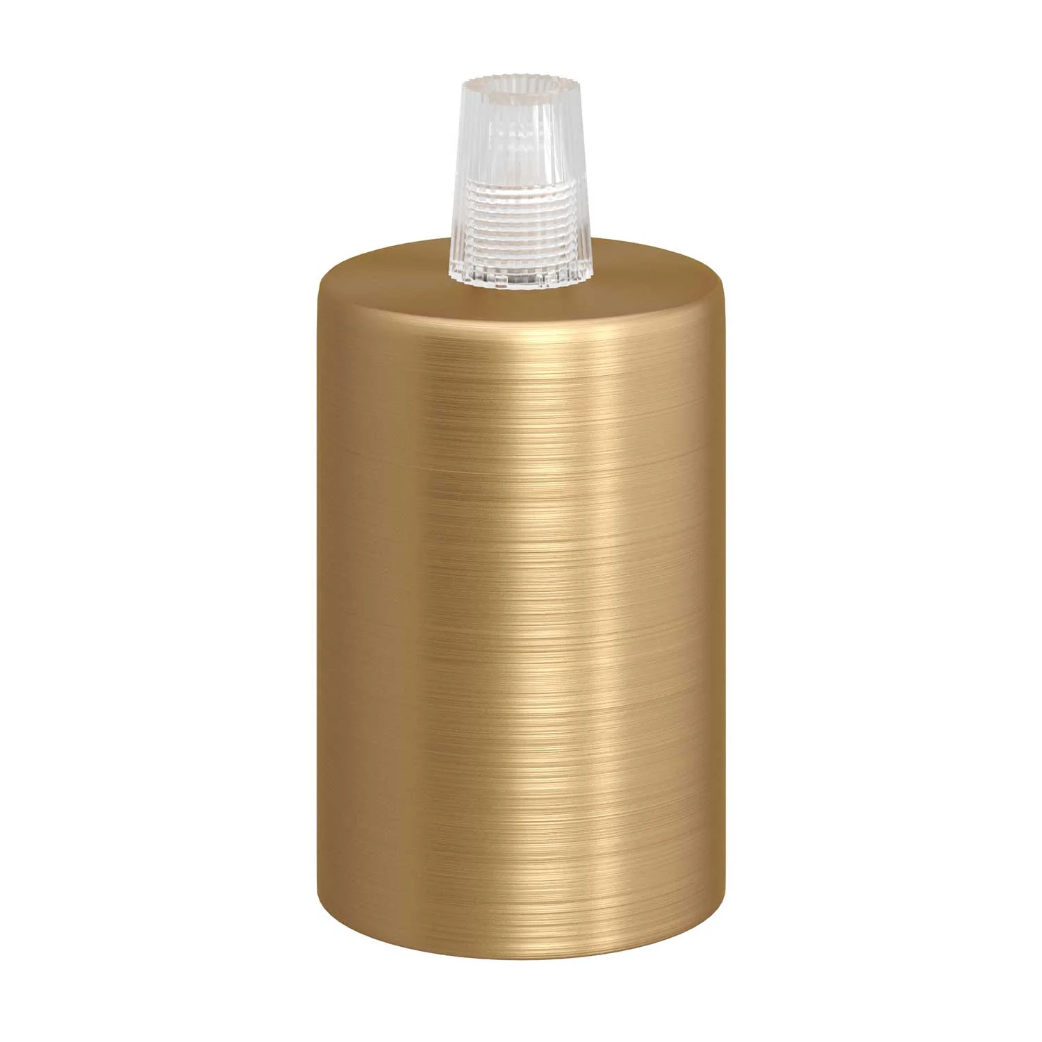 Lampenfassungen-Set E27 zylindrisch aus Metall – Satin-Bronze - Image 3