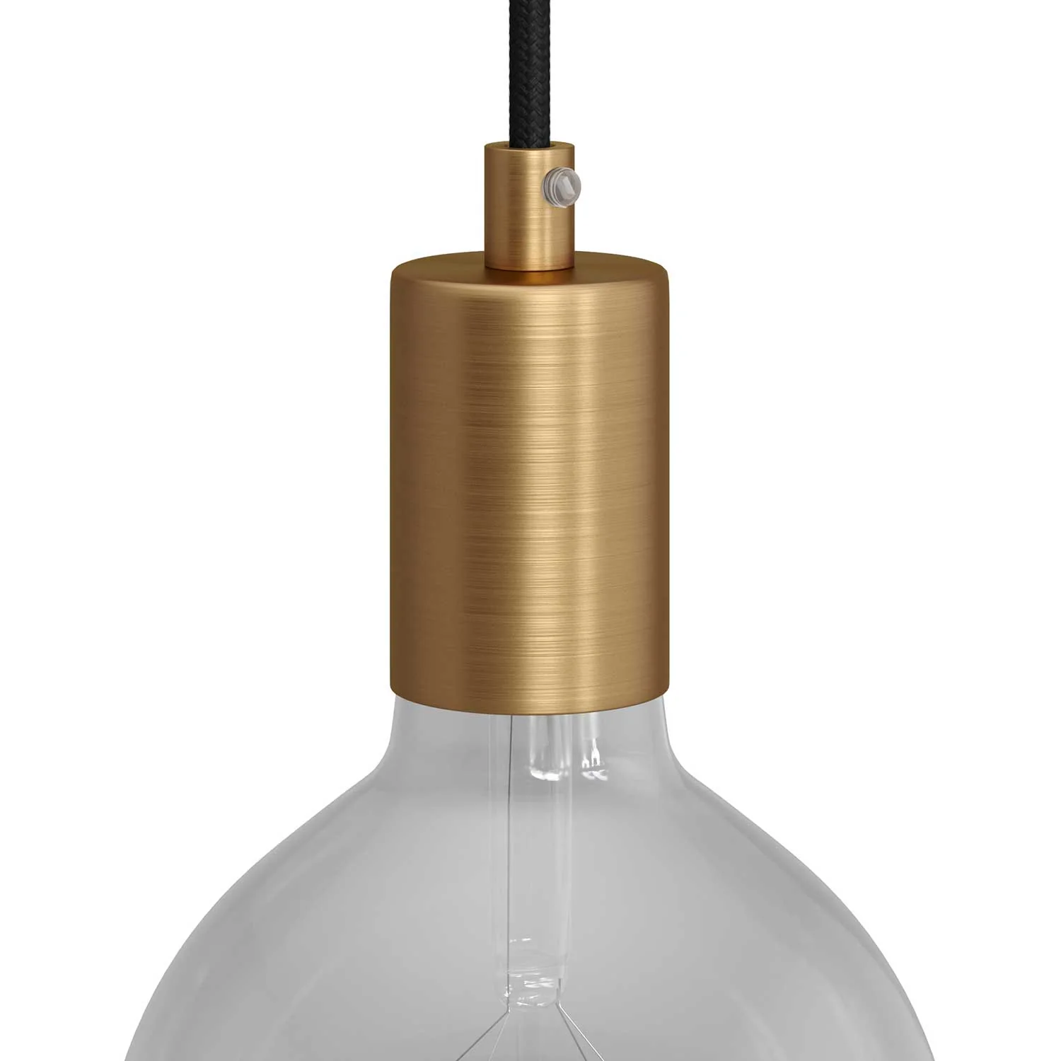 Lampenfassungen-Set E27 zylindrisch aus Metall – Satin-Bronze - Image 5