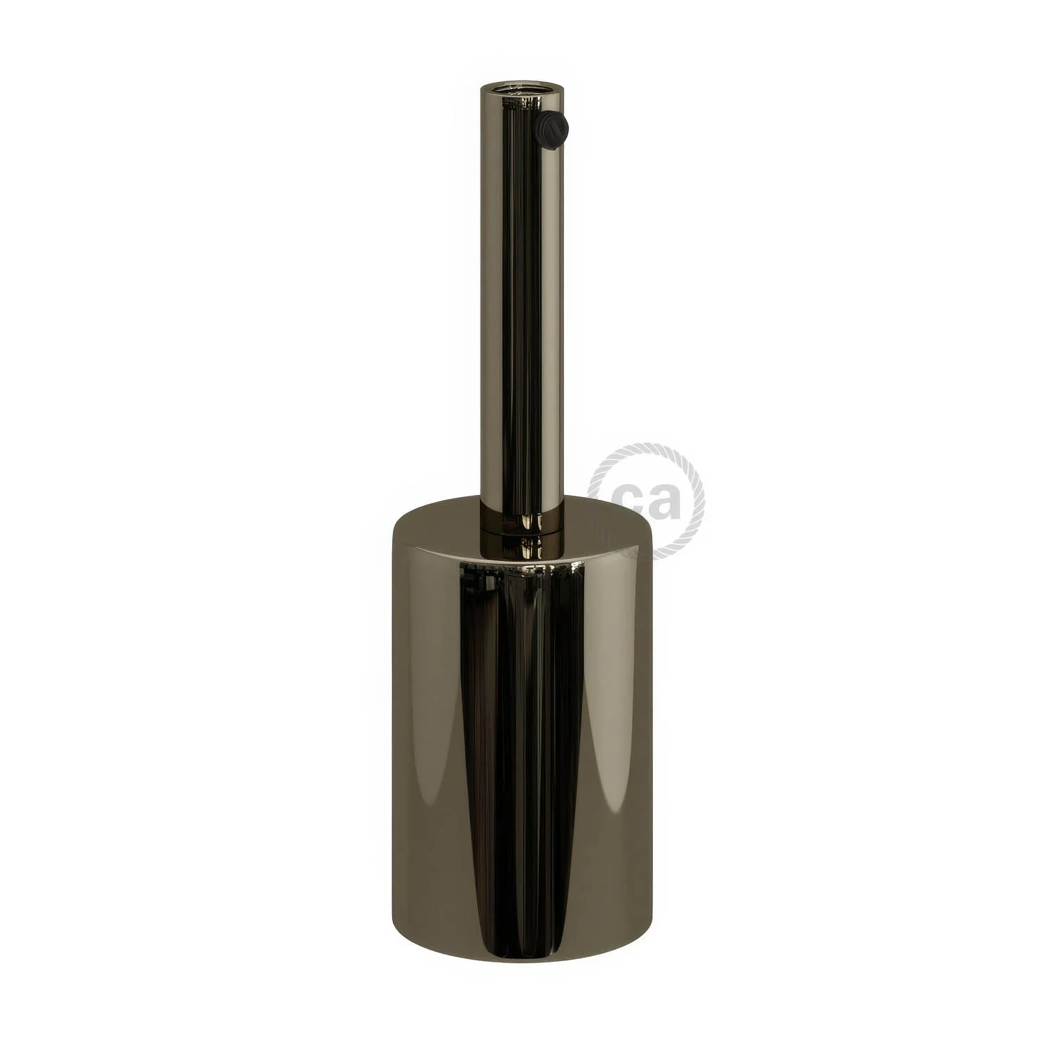 E27-Lampenfassungs-Set zylindrisch aus Metall mit 7 cm Zugentlastung – Perlschwarz - Image 3
