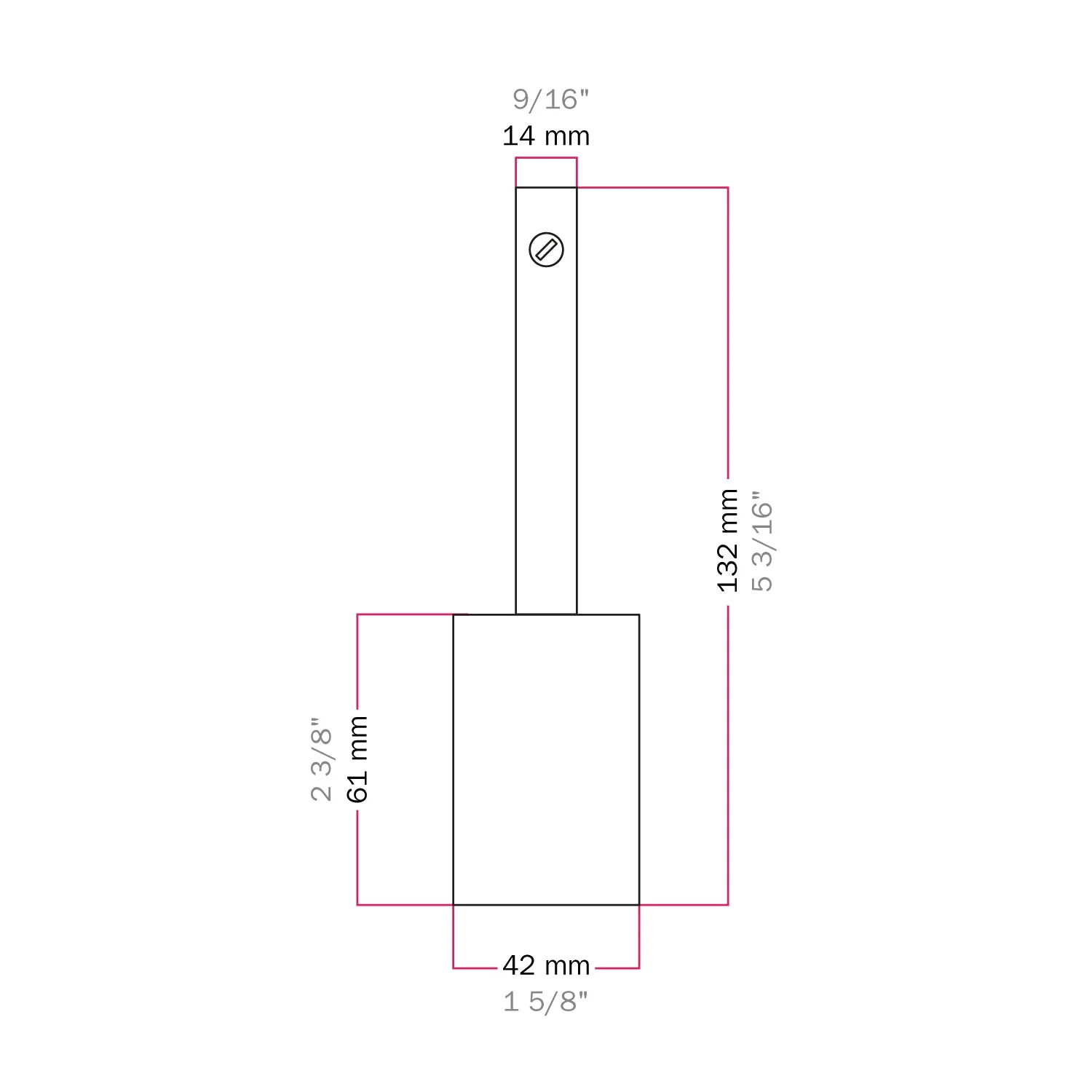 Kit Metall-Fassung E27 zylindrisch mit 7 cm Kabelzugentlaster – Satinierter Kupfer - Image 4