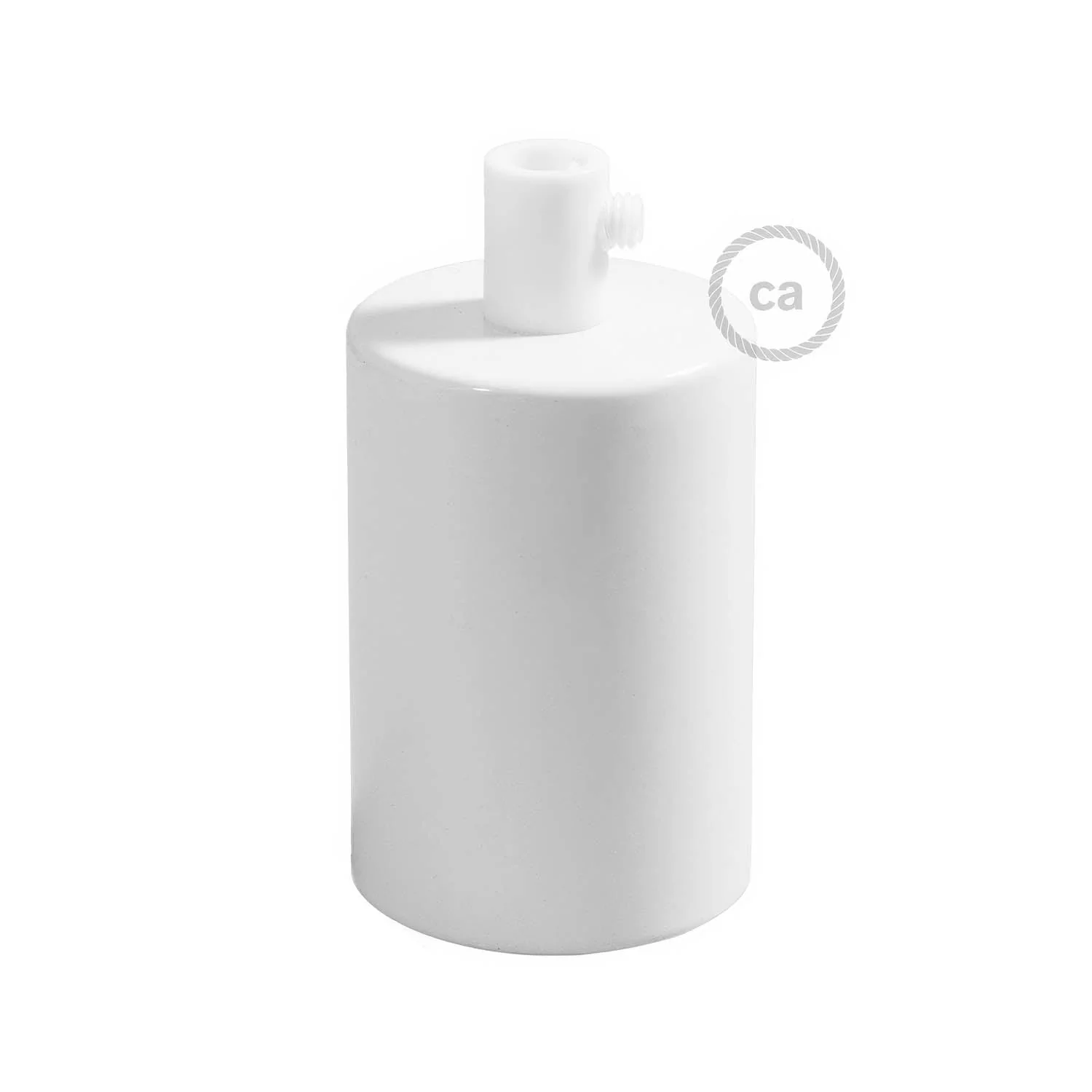 E27 Metall-Lampenfassungs-Set zylindrisch – Glänzend Weiß - Image 7
