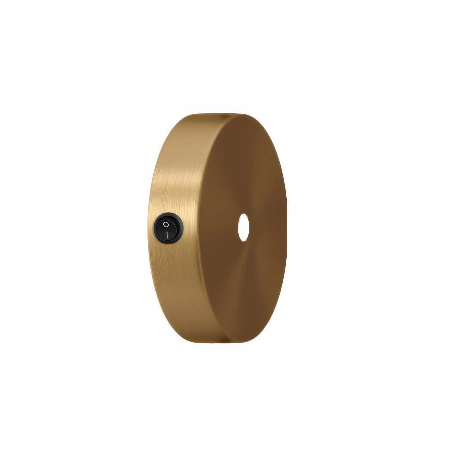 Mini-Lampenbaldachin-Set zylindrisch aus Metall mit Schalter – Satinierte Bronze