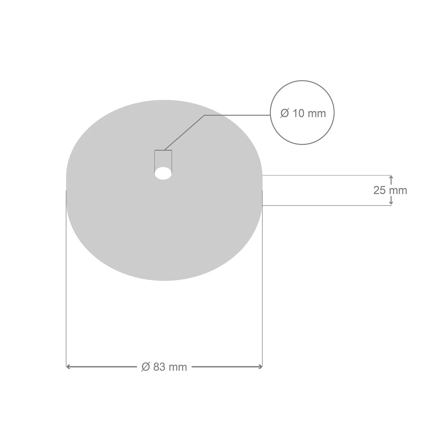Mini-Baldachin-Kit aus Metall mit 1 zentralen Loch – Titansatiniert - Image 4