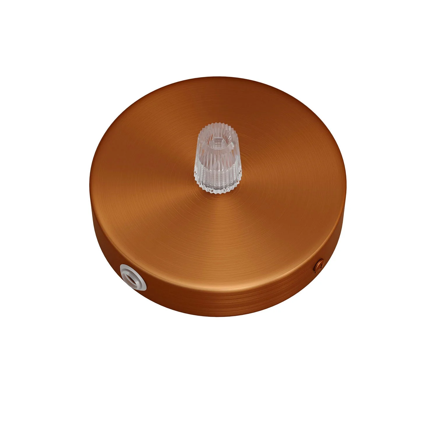Mini-zylindrisches Metall-Baldachin-Kit mit 1 mittigem und 2 seitlichen Löchern – Satin-Kupfer - Image 2