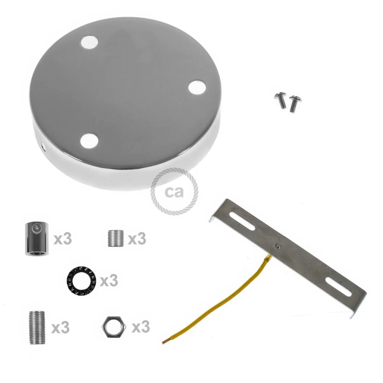 Kit Metall-Zylinderbaldachin mit 3 Löchern – Chrom - Image 8