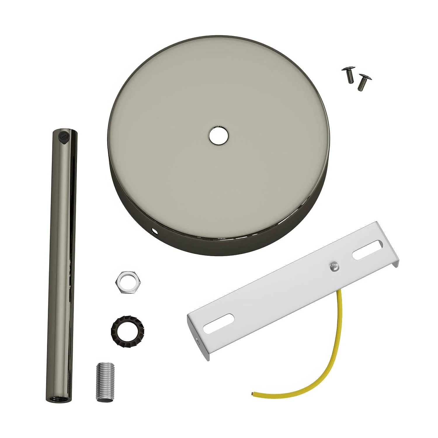 Zylindrisches Metallbaldachin-Kit mit 15 cm Kabelzugentlaster - Schwarz Perle - Image 3