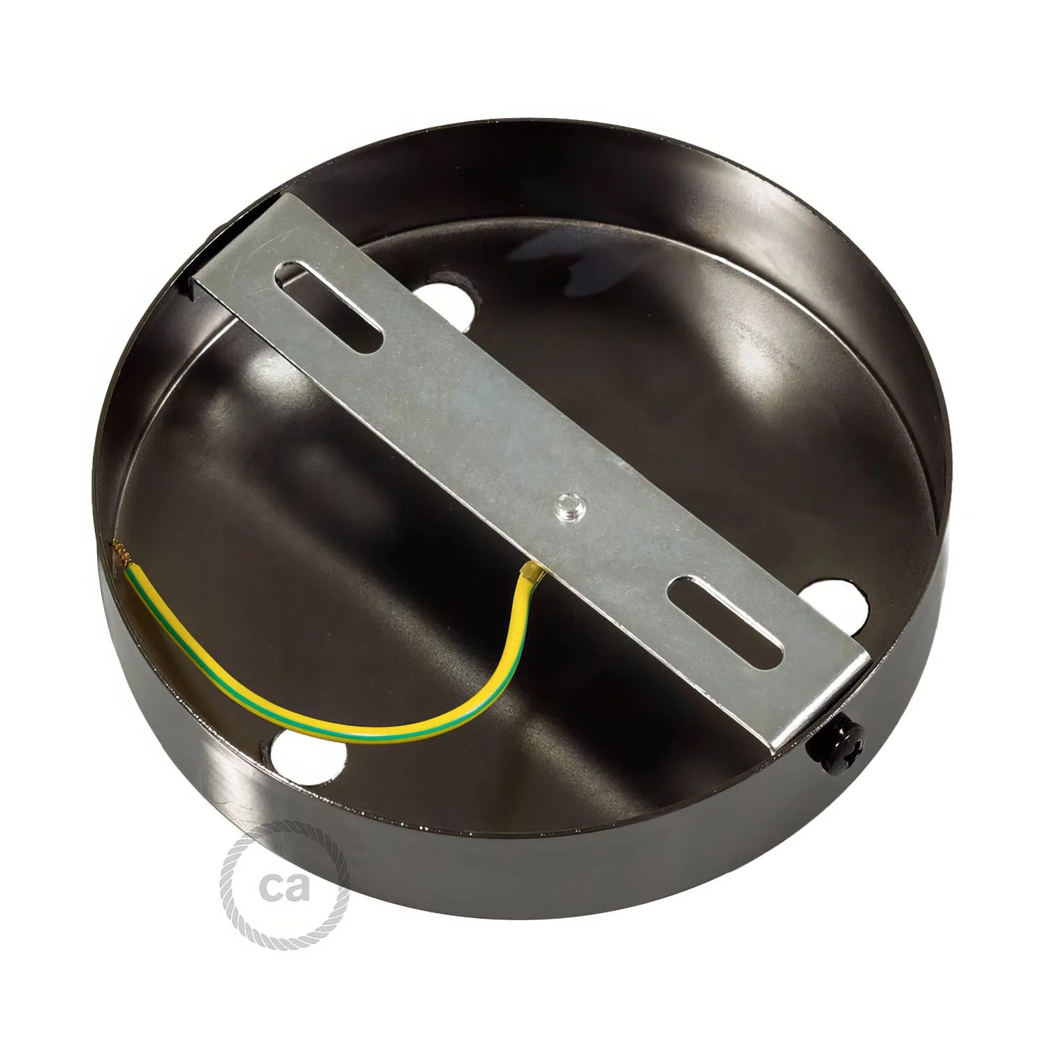 Zylindrisches Lampenbaldachin-Set aus Metall mit 3 Löchern – Perlschwarz - Image 9