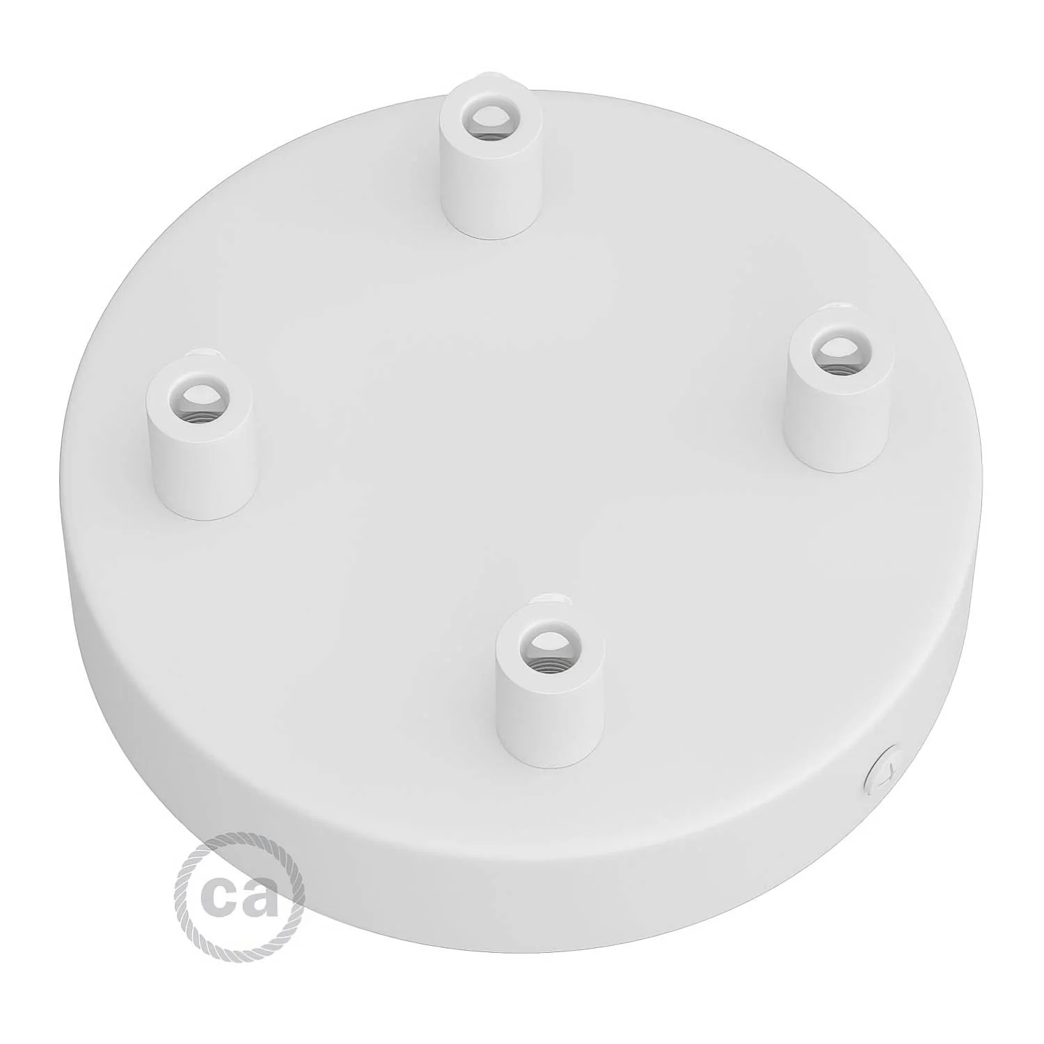 Zylindrisches Metall-Rosetten-Kit mit 4 Löchern – Mattweiß - Image 7