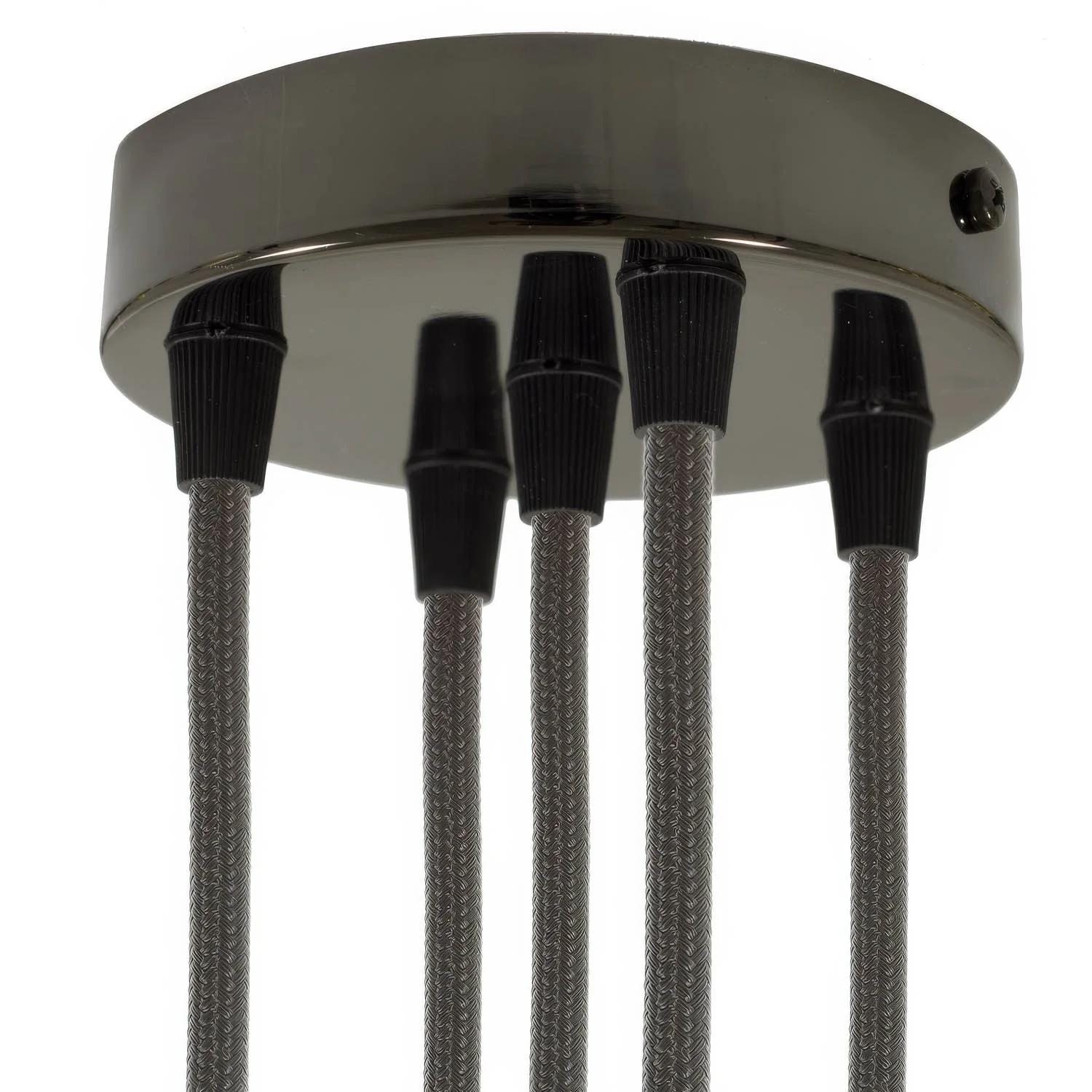 Metall-Zylinderrosetten-Kit mit 5 Löchern – Schwarzperle
