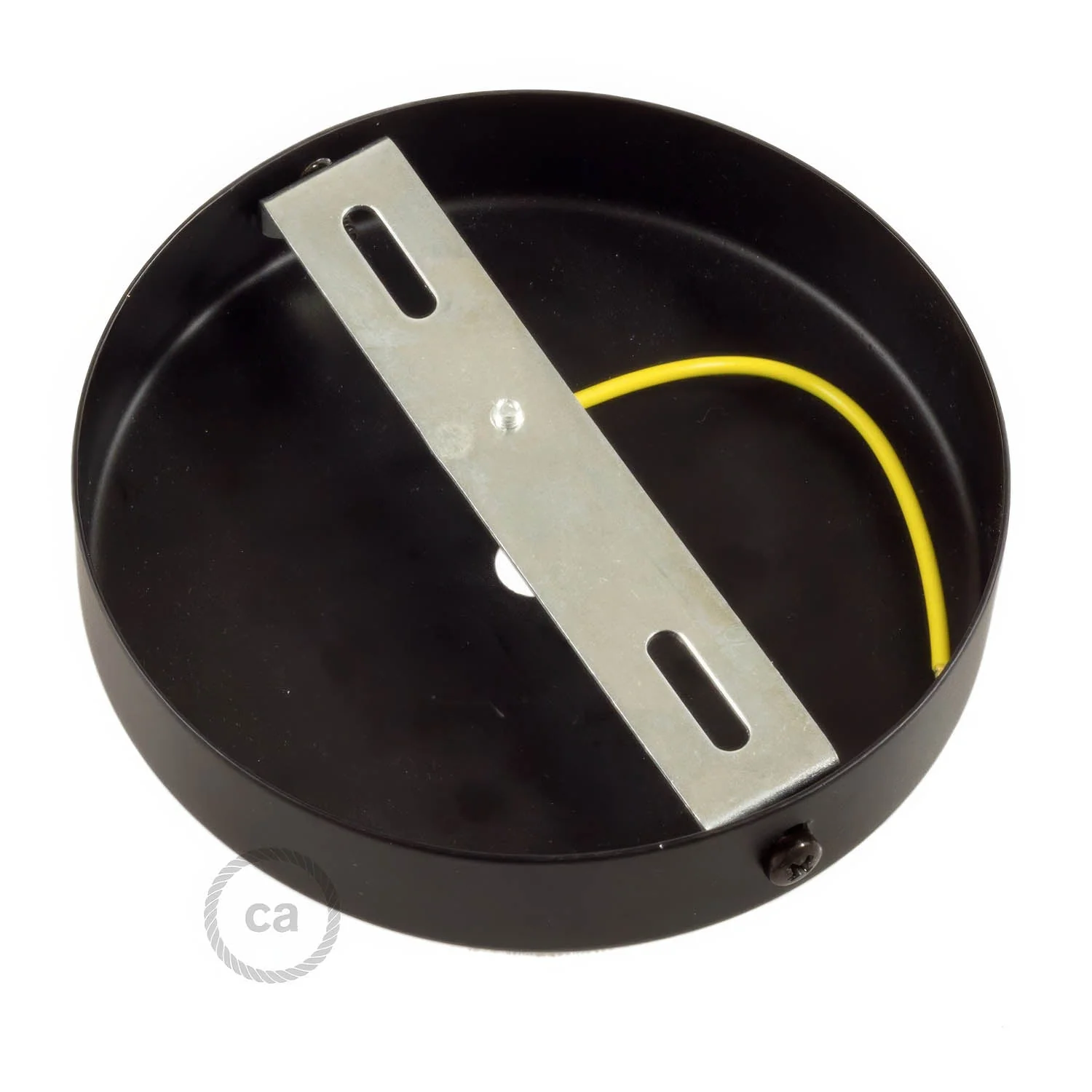 Kit mit zylindrischem Lampenbaldachin aus Metall mit 15 cm Zugentlastung – Schwarz - Image 4