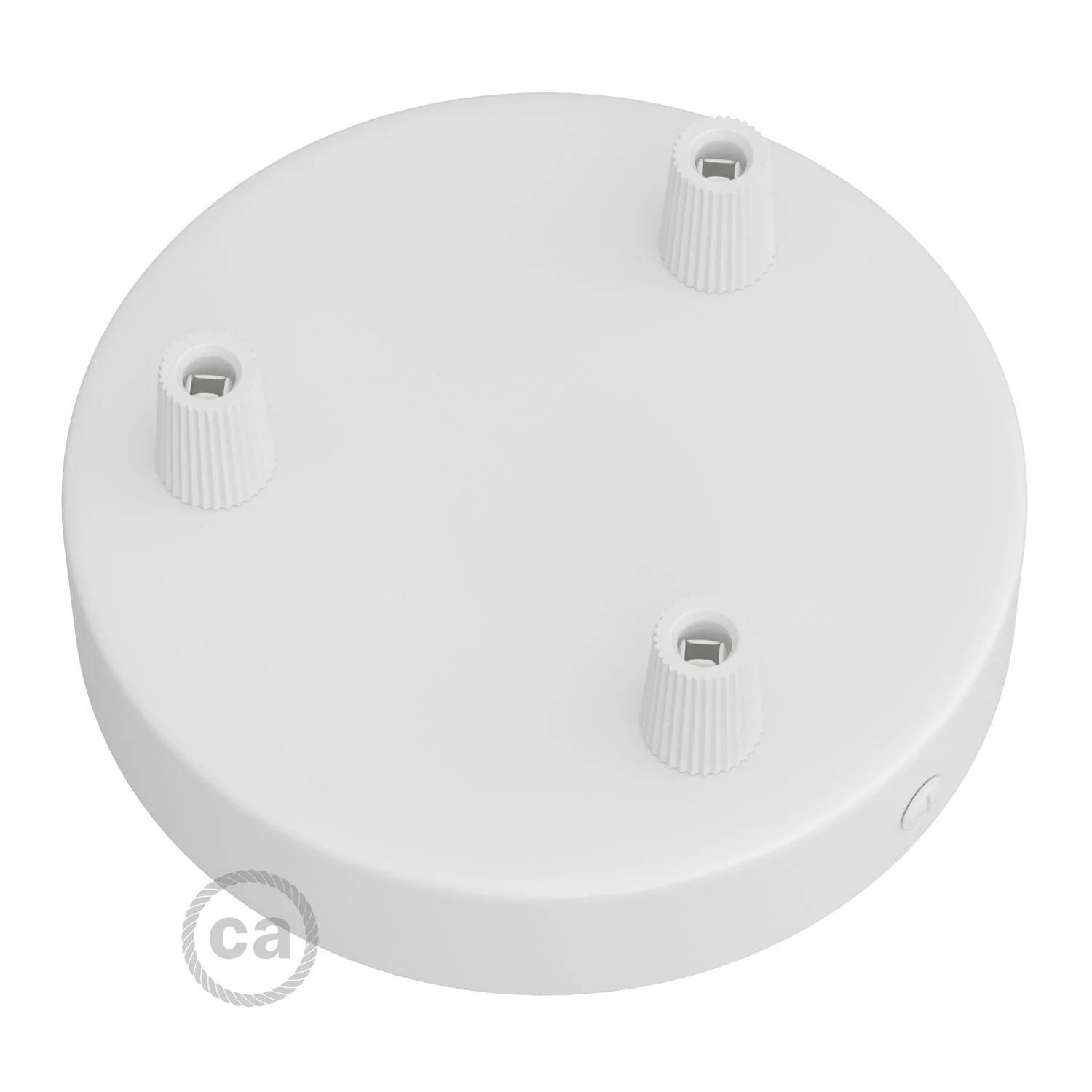 Zylinder-Lampenbaldachin-Kit aus Metall mit 3 Löchern - Mattweiß - Image 2