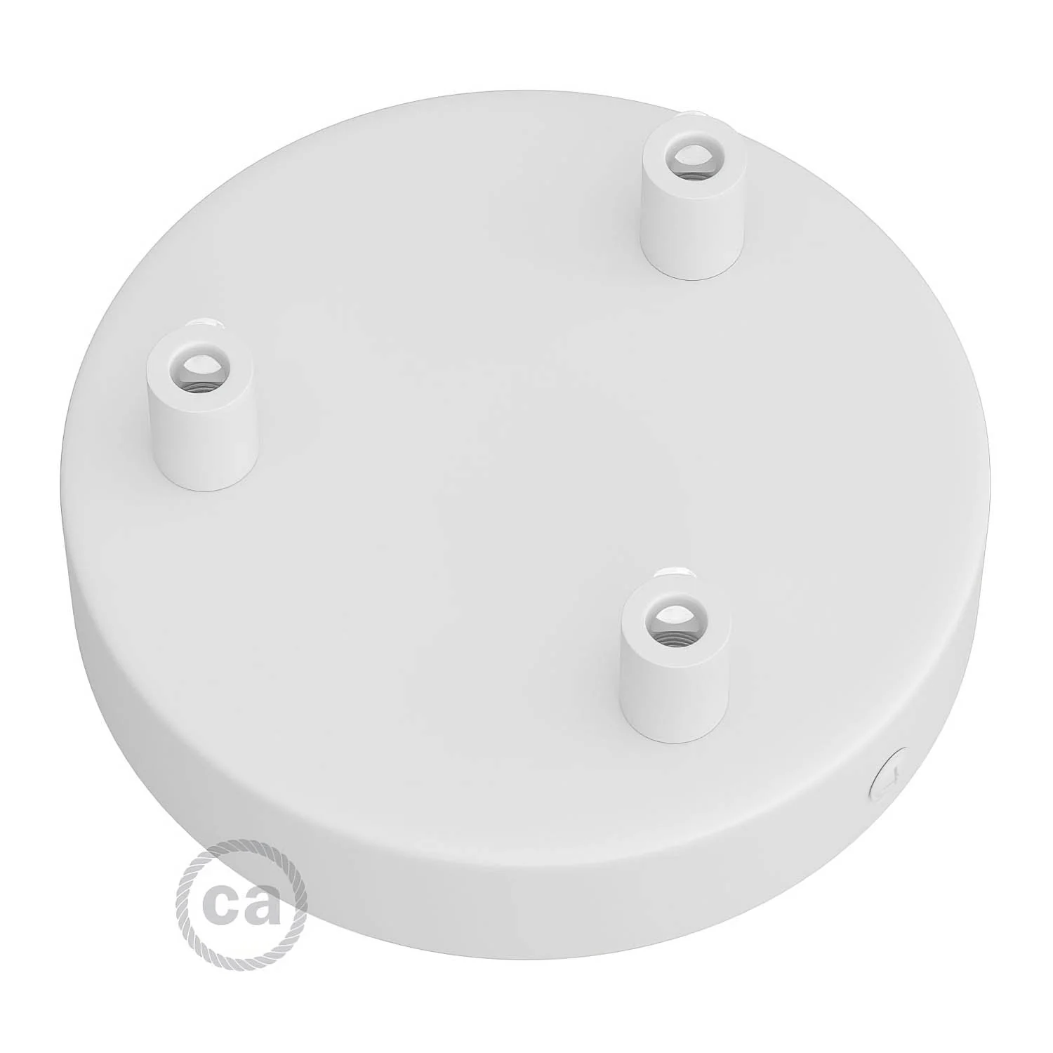 Zylinder-Lampenbaldachin-Kit aus Metall mit 3 Löchern - Mattweiß - Image 7