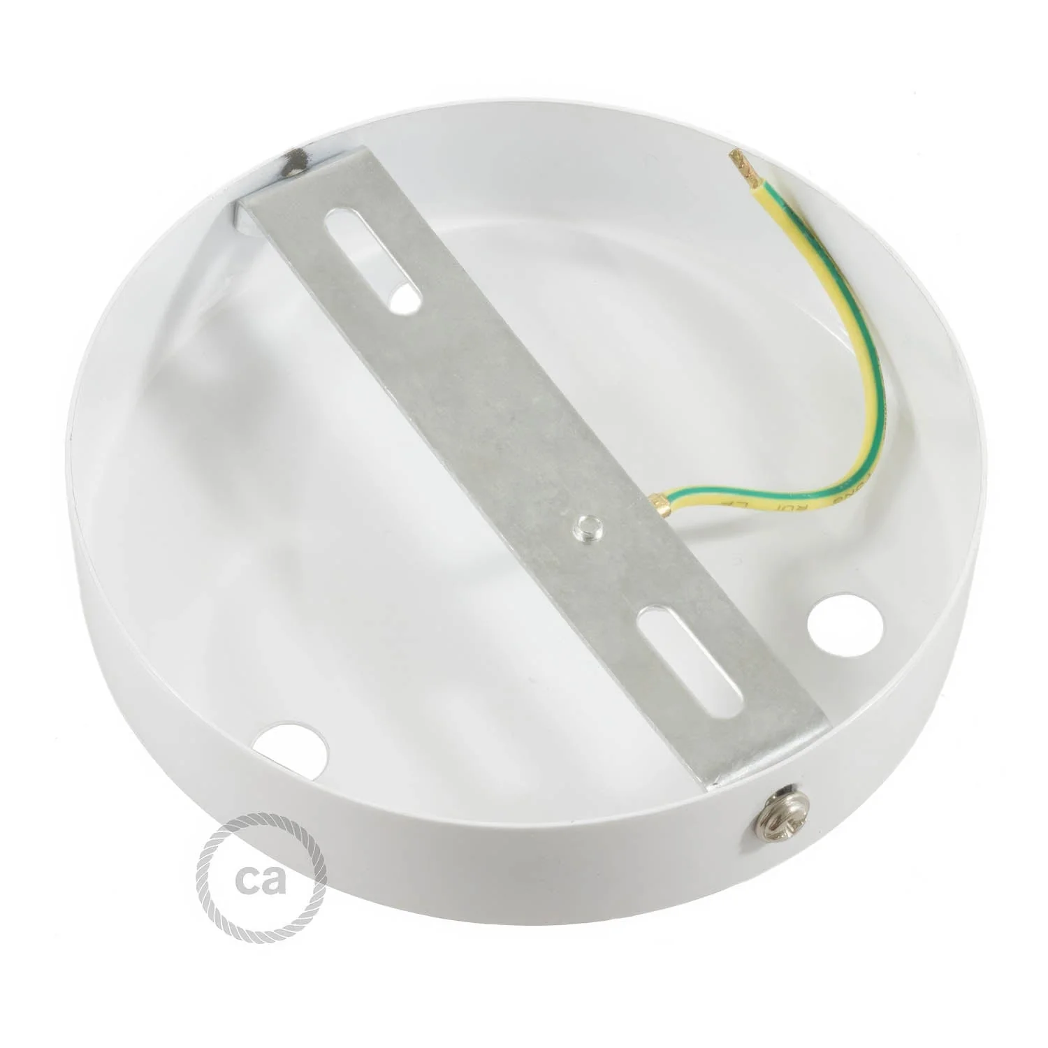 Zylinder-Lampenbaldachin-Kit aus Metall mit 3 Löchern - Mattweiß - Image 9