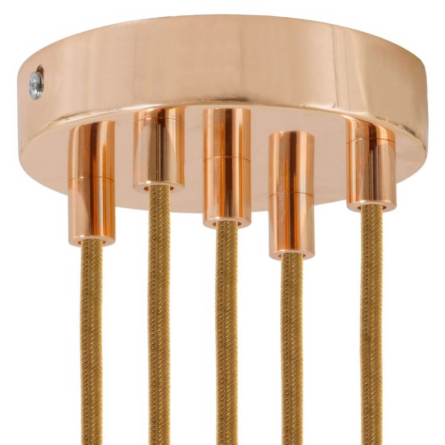 Zylindrisches Lampenbaldachin-Kit aus Metall mit 5 Löchern - Kupfer - Image 6
