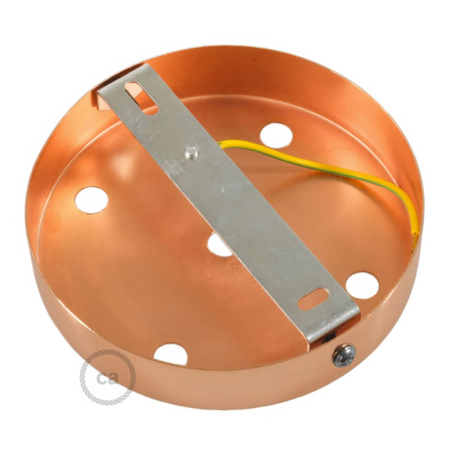 Zylindrisches Lampenbaldachin-Kit aus Metall mit 5 Löchern - Kupfer - Image 9