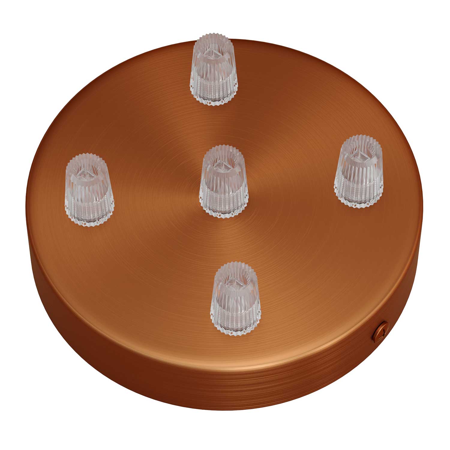 Zylindrischer Lampenbaldachin-Kit aus Metall mit 5 Löchern - Satin-Kupfer - Image 2
