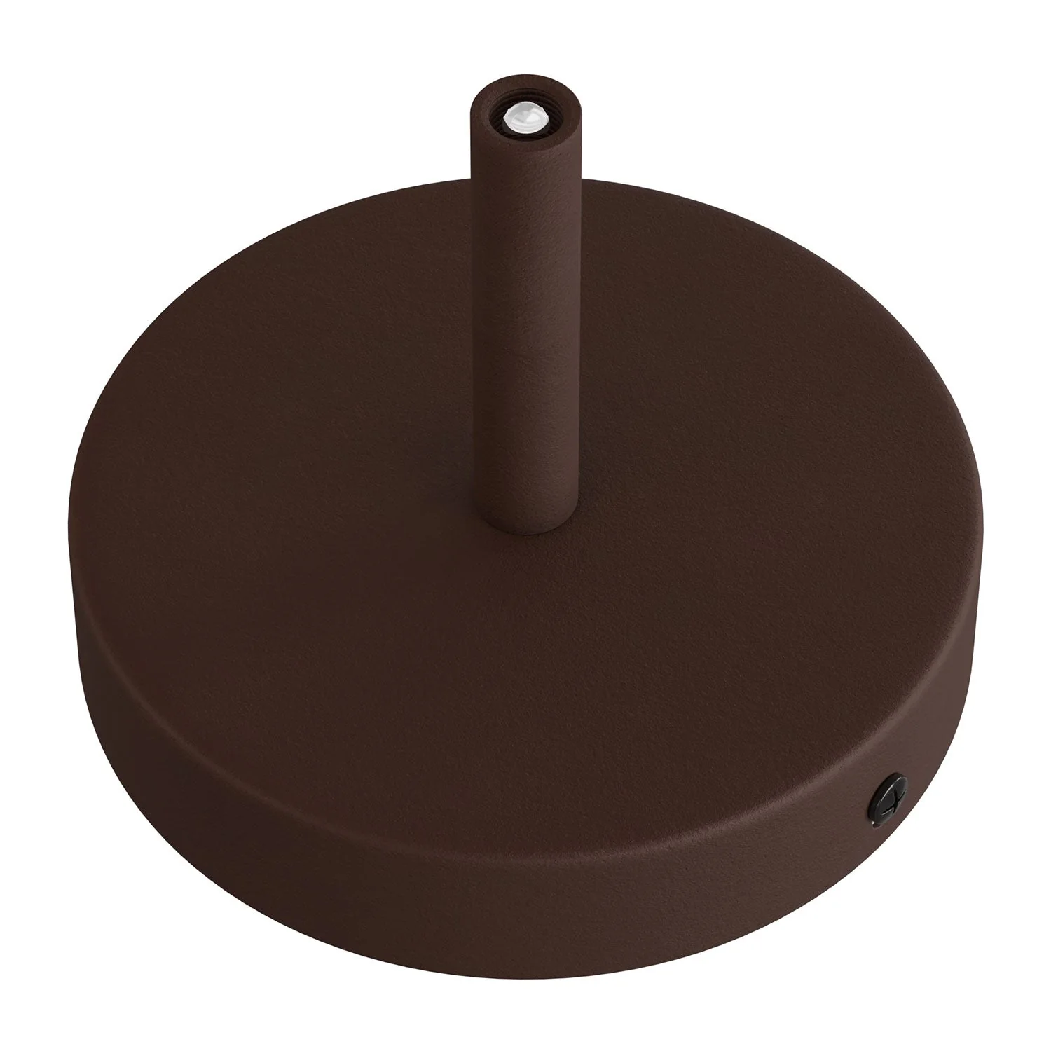 Zylinderförmiges Baldachin-Set aus Metall mit 7 cm Zugentlastung – Dunkel lackiertes Rostbraun - Image 2