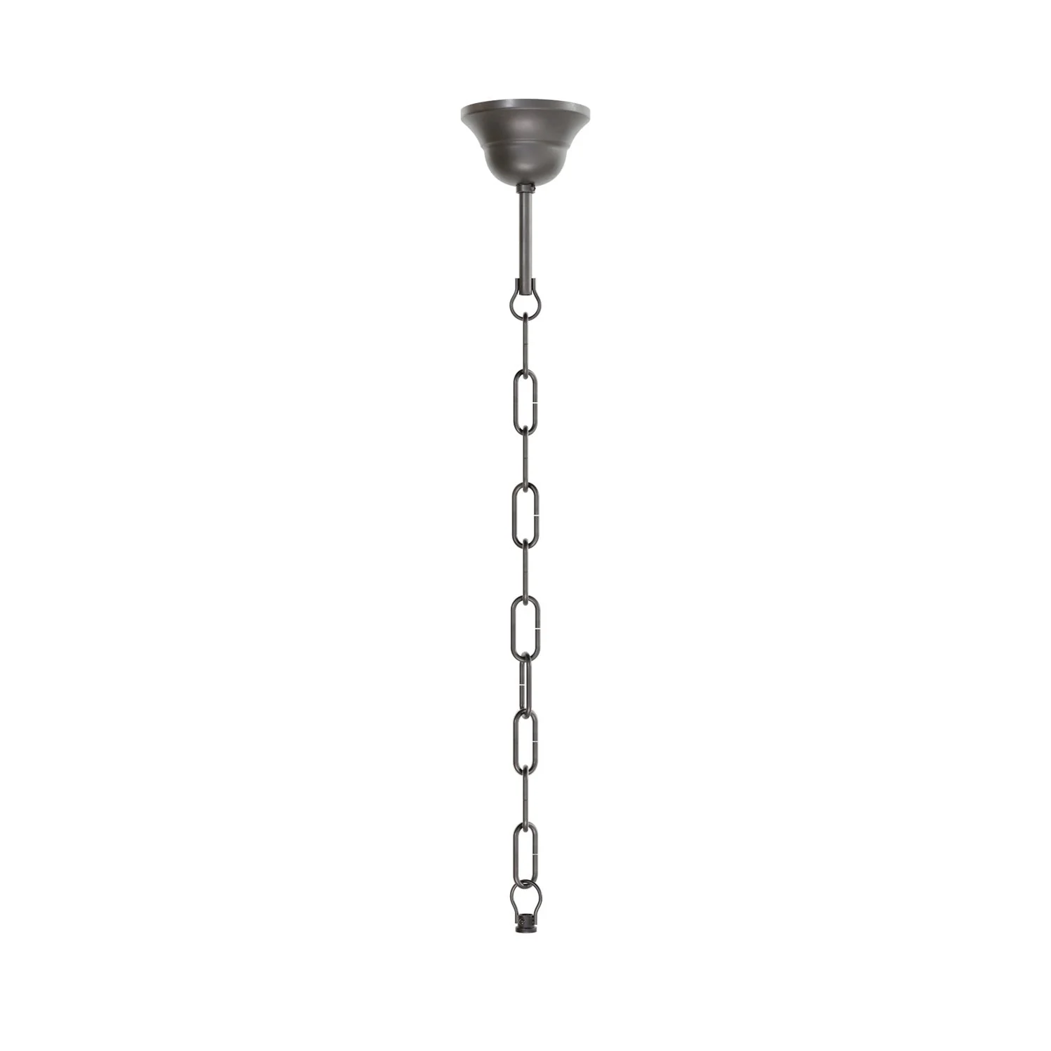 Komplett-Kit Vintage-Pendelleuchte: Lampenbaldachin aus Eisen und Genuesische Kette – 50 cm