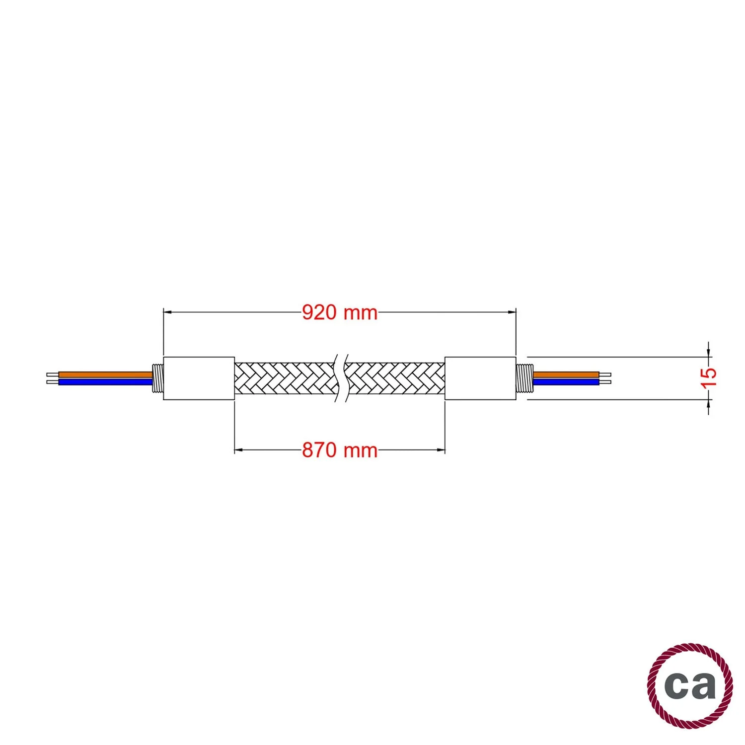 Kit Creative Flex – flexibles Schlauchrohr mit Stoffbezug RM77 Wiesengrün und Metallendstücken - Image 11