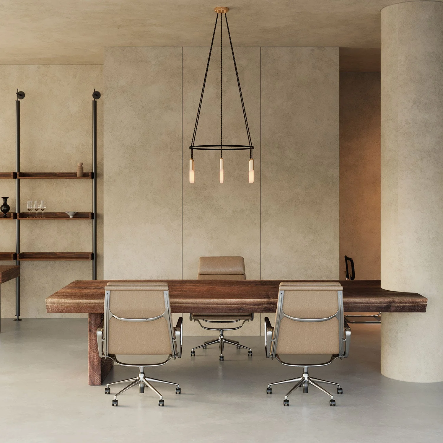 Kronleuchter Cage mit 6 Abhängungen P-Light – Satinbronze - Image 2
