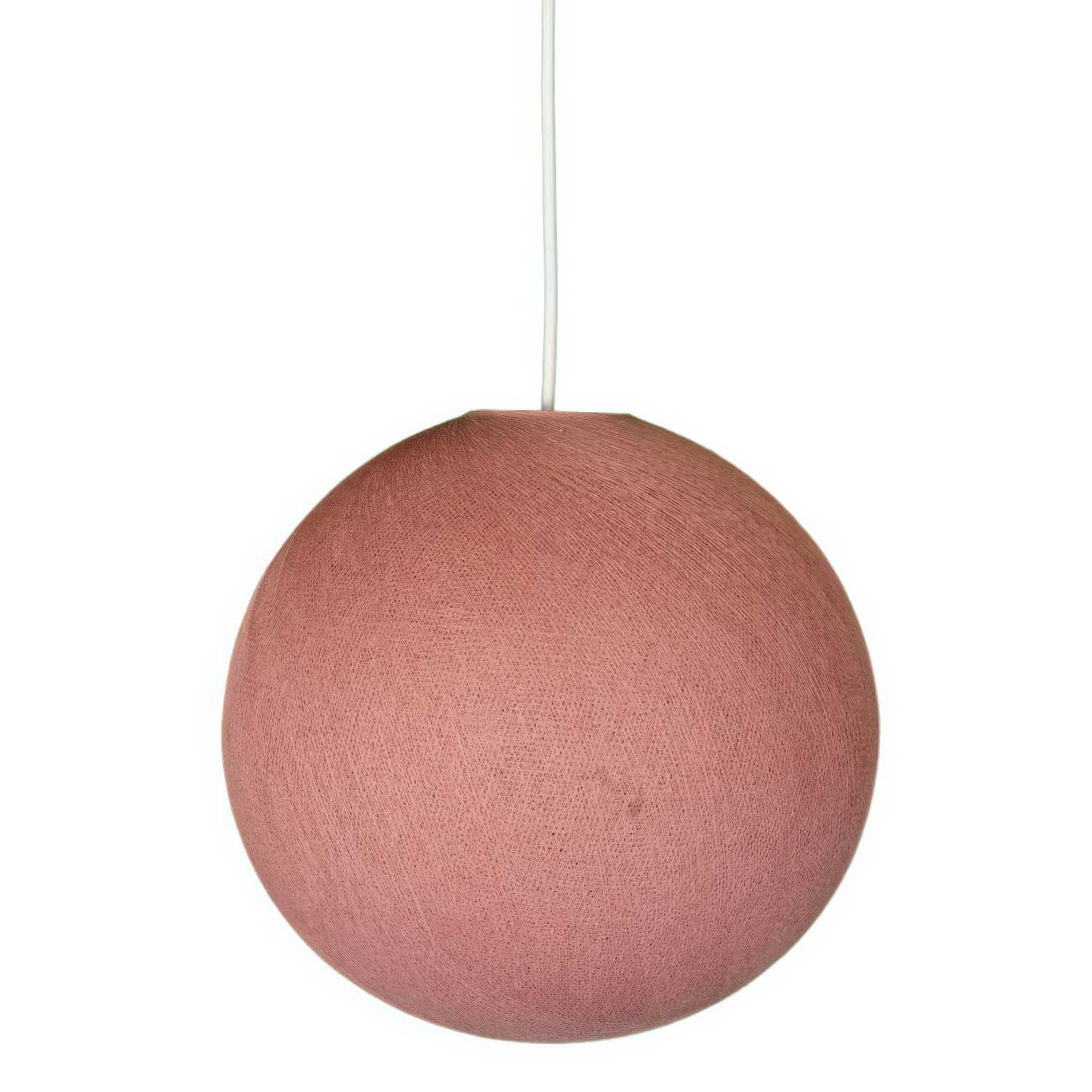Sphäre-Lampenschirm aus 100 % handgefertigtem Garn - Puder-Polyester