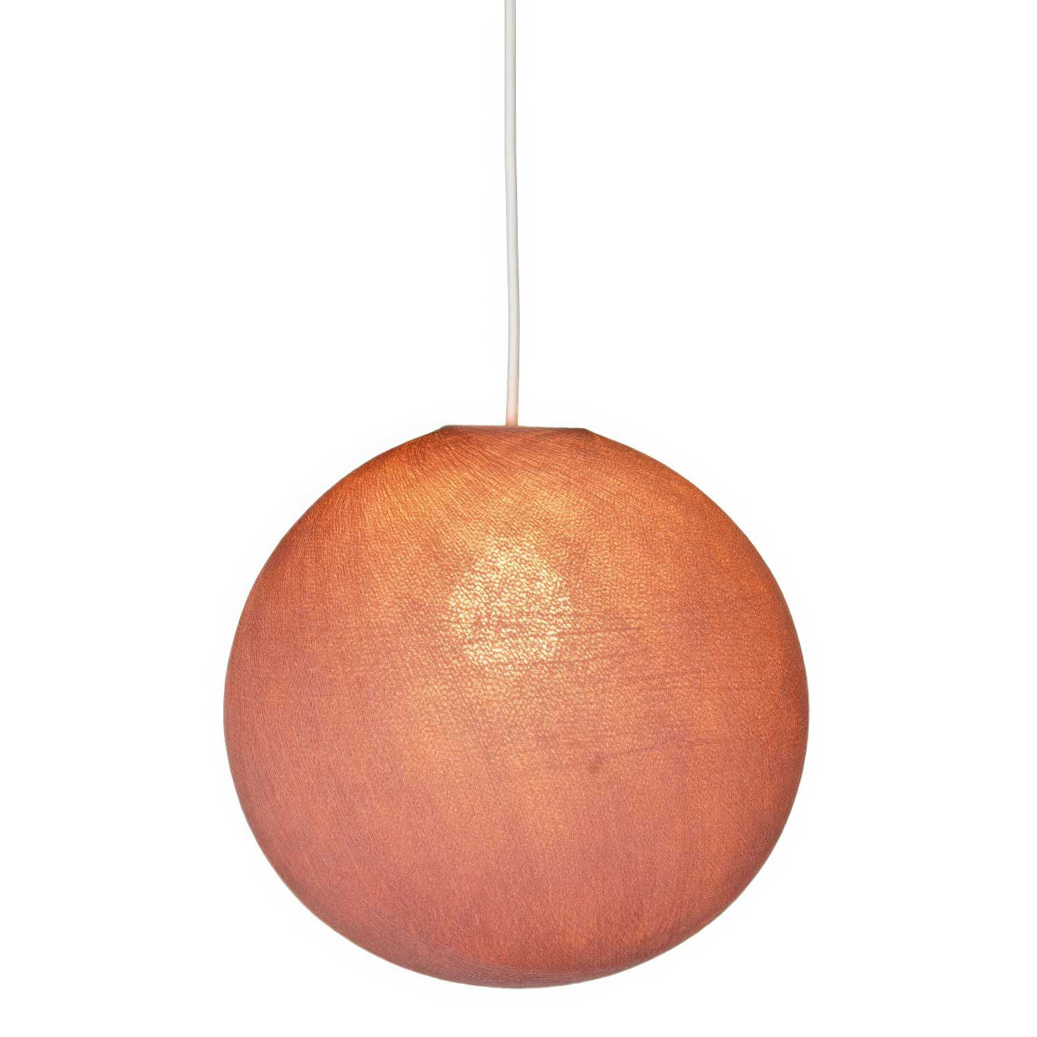 Sphäre-Lampenschirm aus 100 % handgefertigtem Garn - Puder-Polyester - Image 2