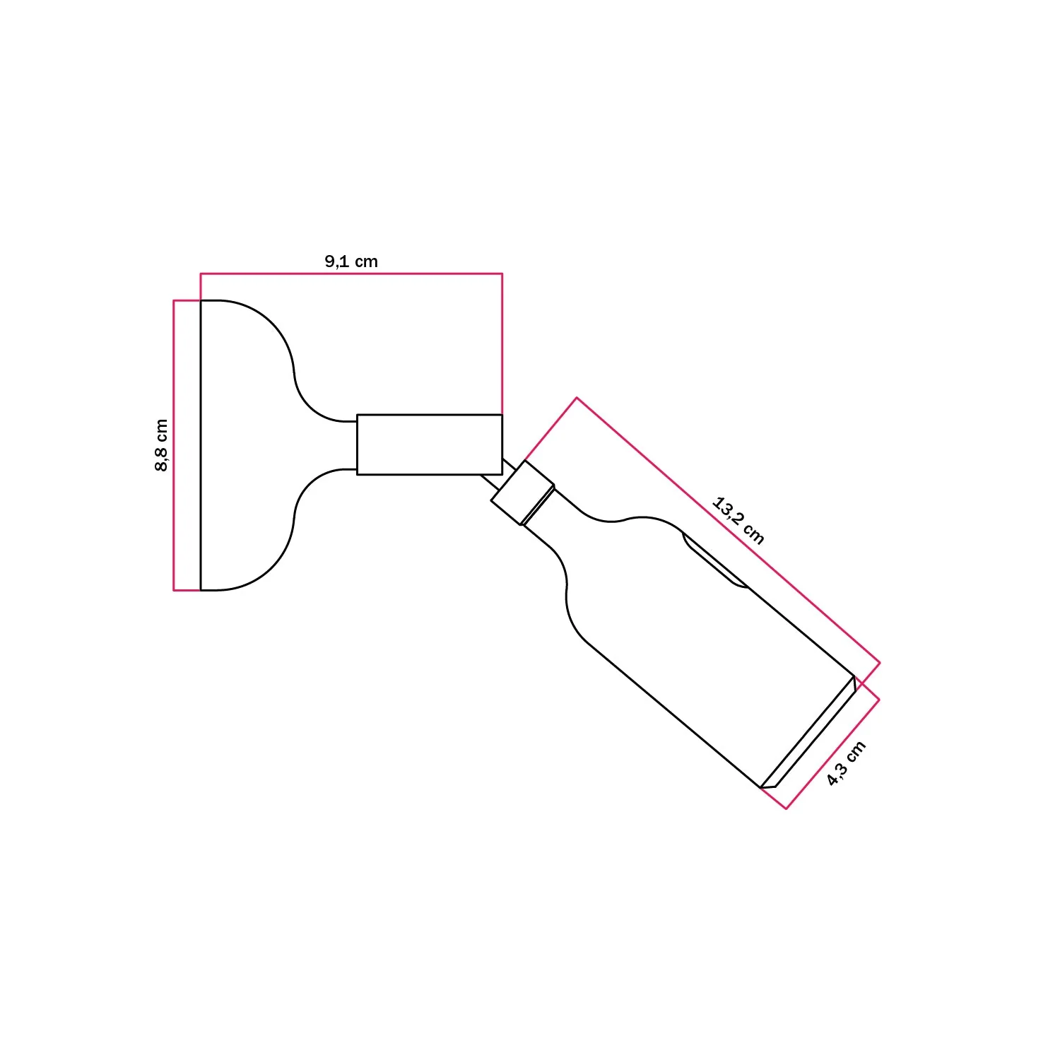 Fermaluce-Lampe aus Silikon mit Gelenk und integriertem Schalter – Zuckerpapier-Blau - Image 3