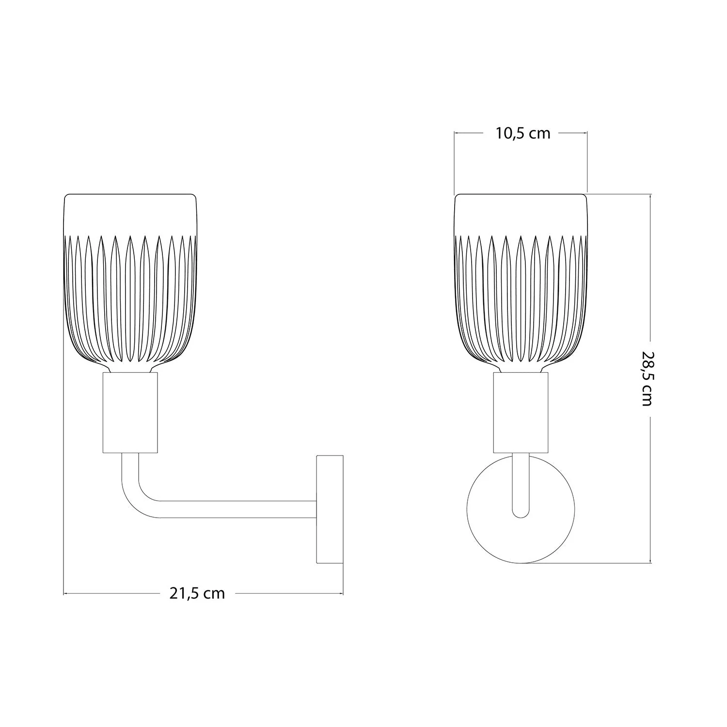 Fermaluce Elle Lampe aus Metall mit Crystal-Glühbirne – Satinbronze - Image 3