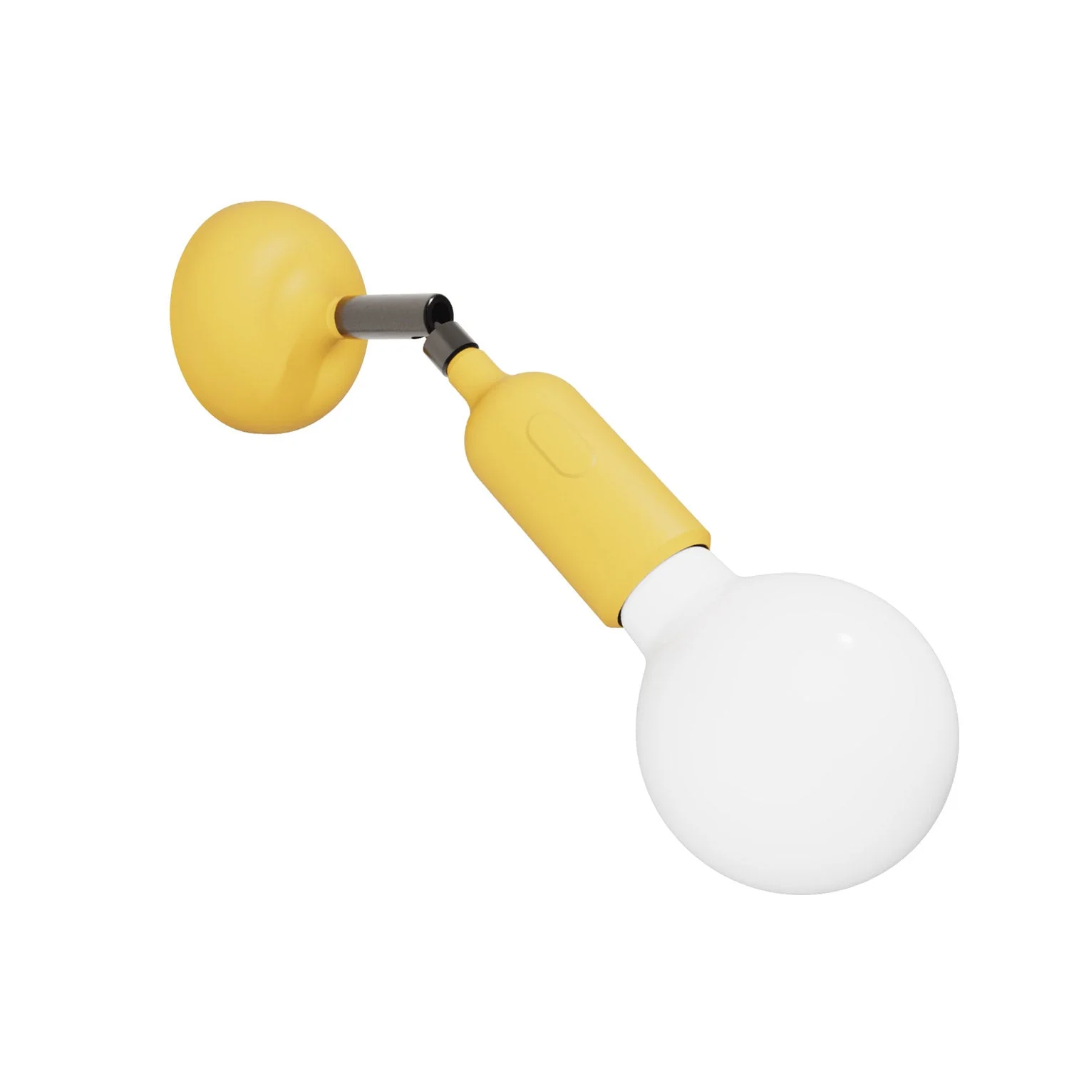 Fermaluce-Lampe aus Silikon mit Gelenk und integriertem Schalter – Gelb