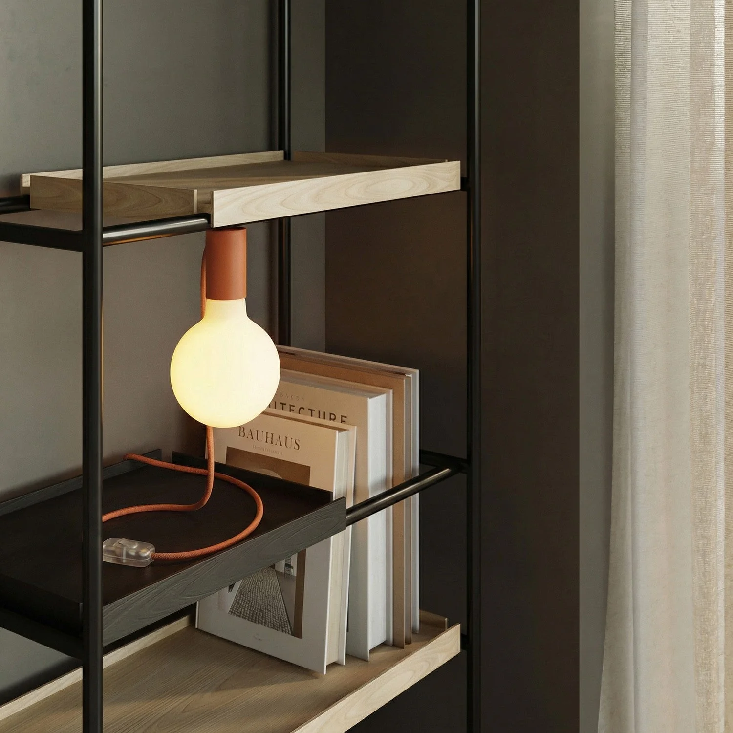 Magnetische Plug-in-Lampe mit E27-Fassung - Orange - Image 2