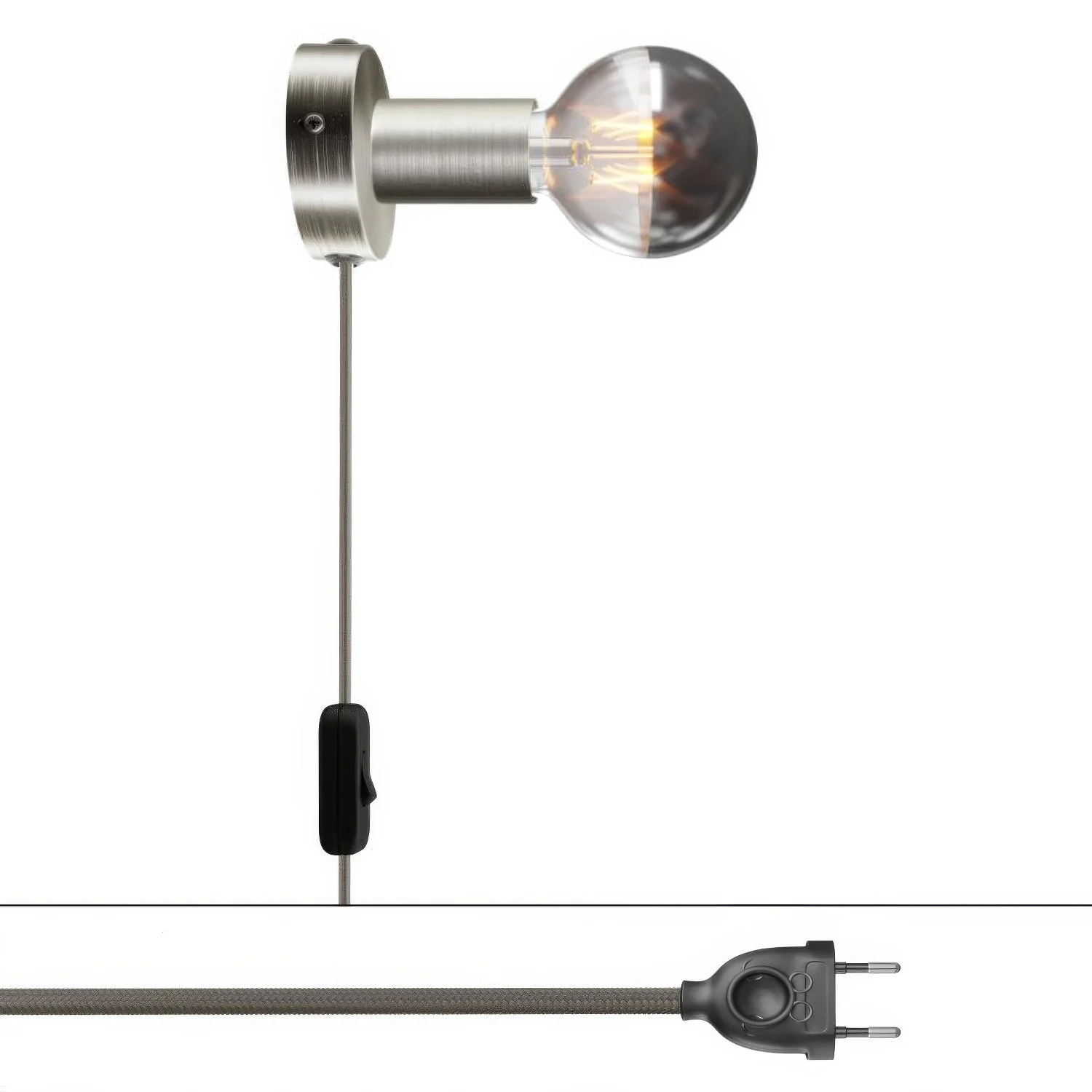 Spostaluce-Lampe aus Metall – Satin-Titan