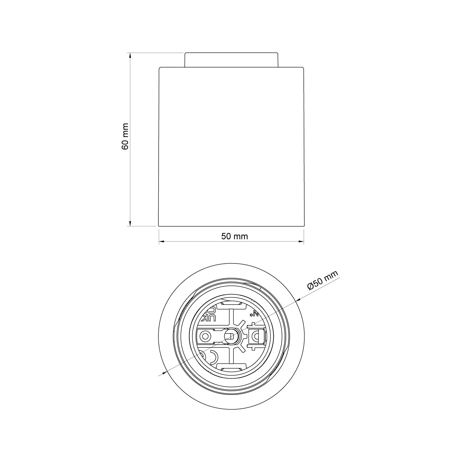 E27-Lampenfassung Schwarz für Wand oder Decke – Wasserdicht IP44 - Image 5