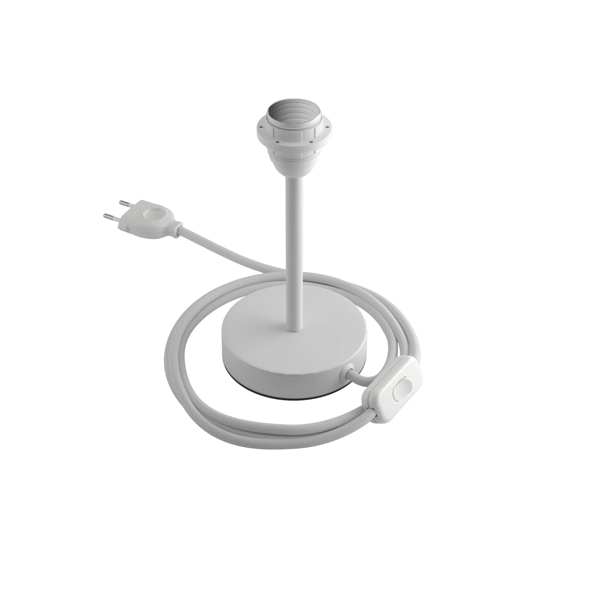 Schirmheber für Schirm – Tischleuchte aus Metall – Mattweiß - Image 6