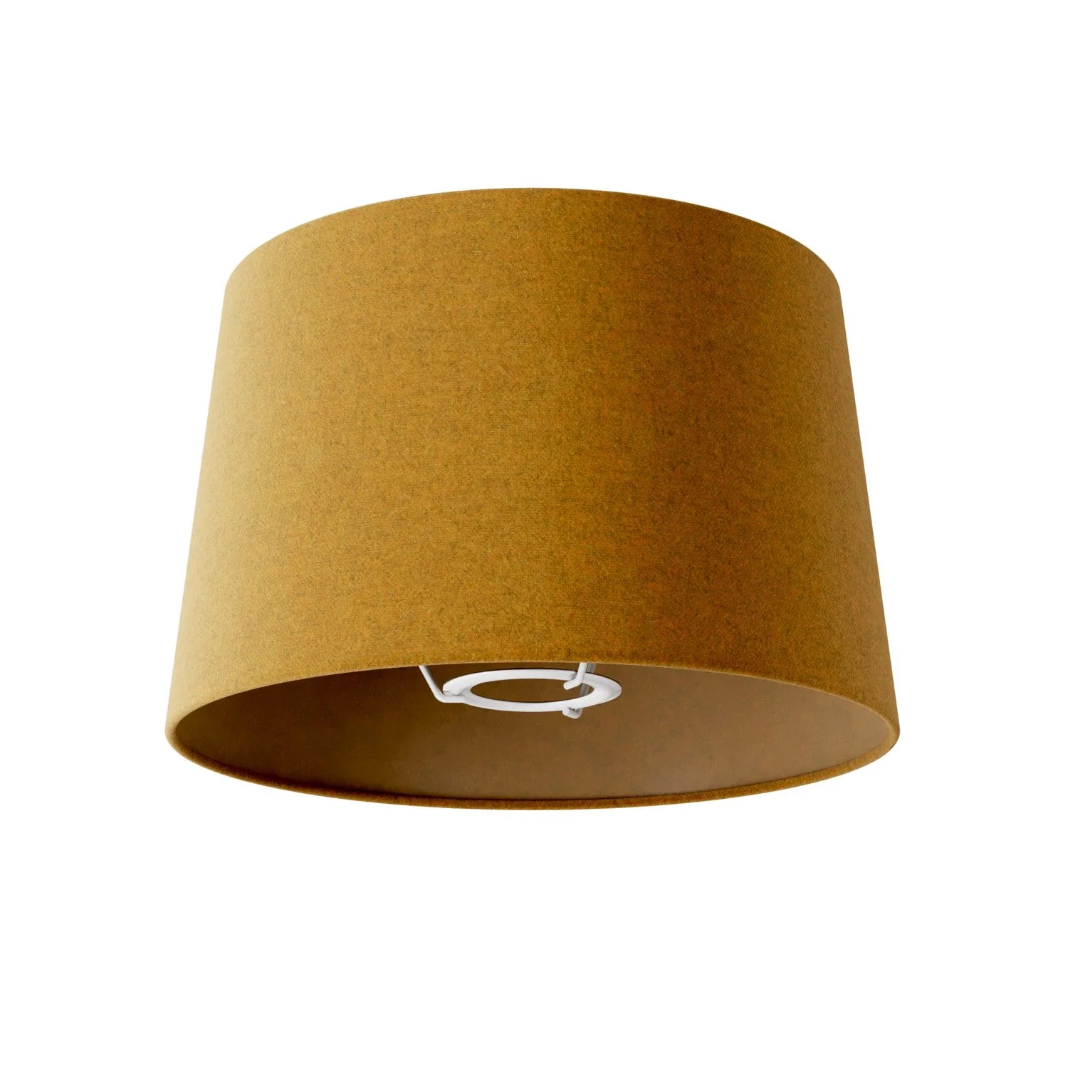 Lampenschirm Athena mit E27-Fassung für Tisch- oder Stehleuchte – Made in Italy – Senfgelbe Wolle