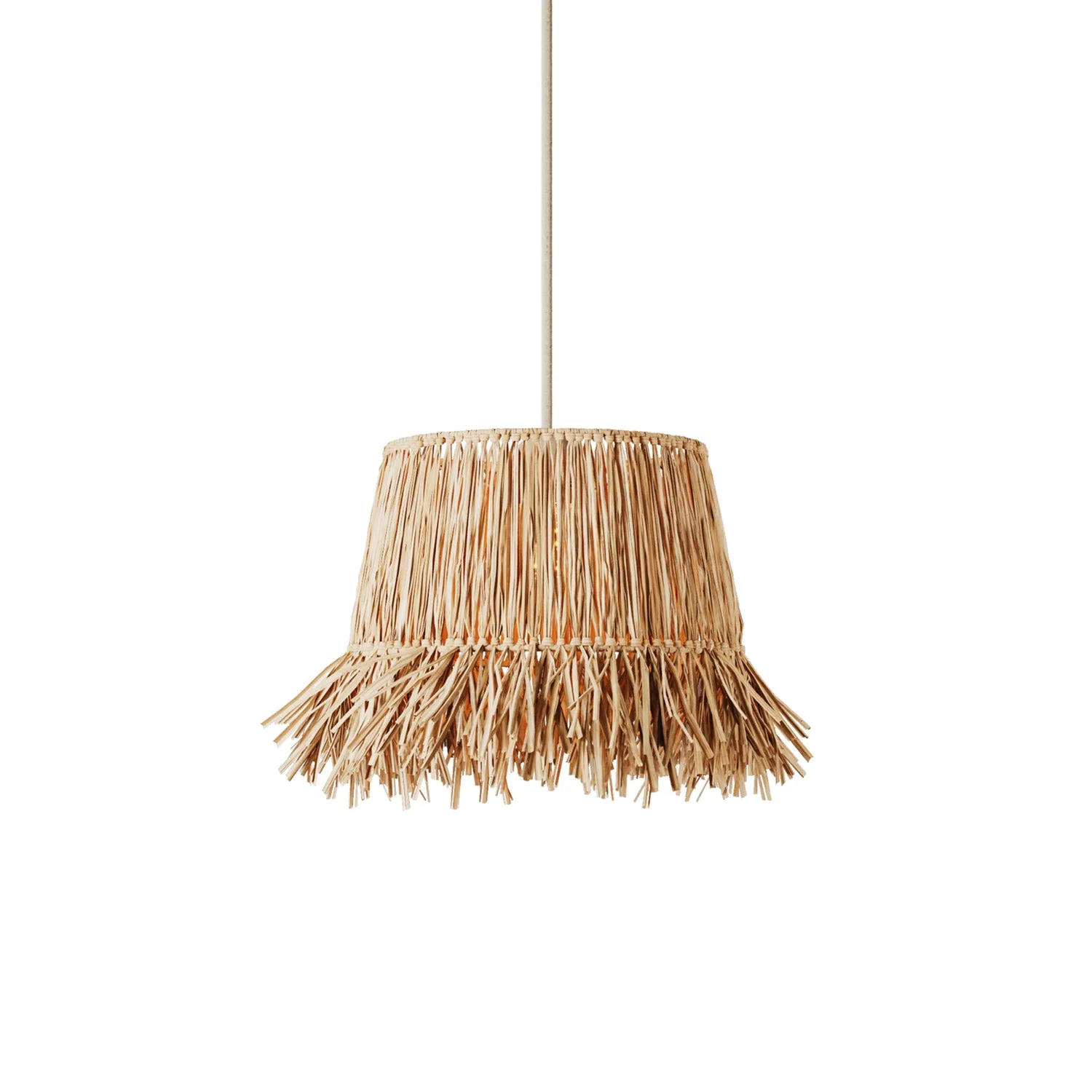 Lampenschirm aus Honolulu-Raffia
