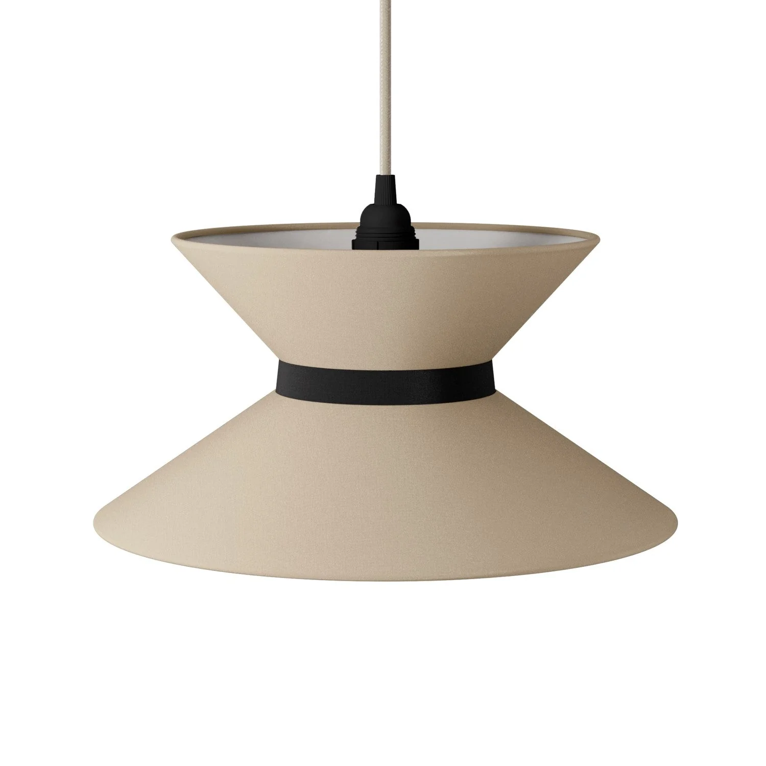 Lampenschirm Clessidra aus Stoff, Arenal-Taupe – Made in Italy - Image 13