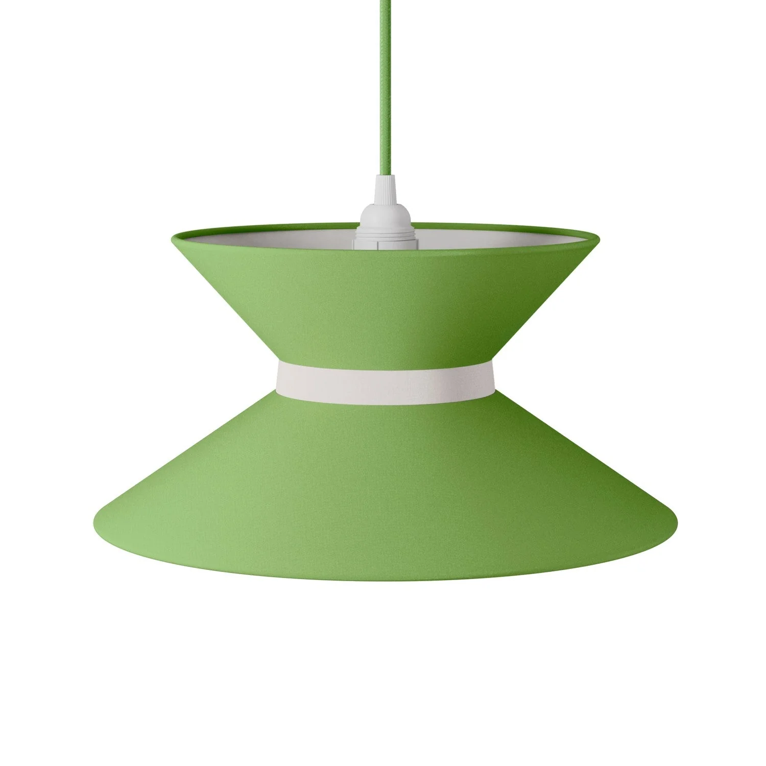 Clessidra Stoffs-Lampenschirm Cinette Pistaziengrün – Made in Italy - Image 4
