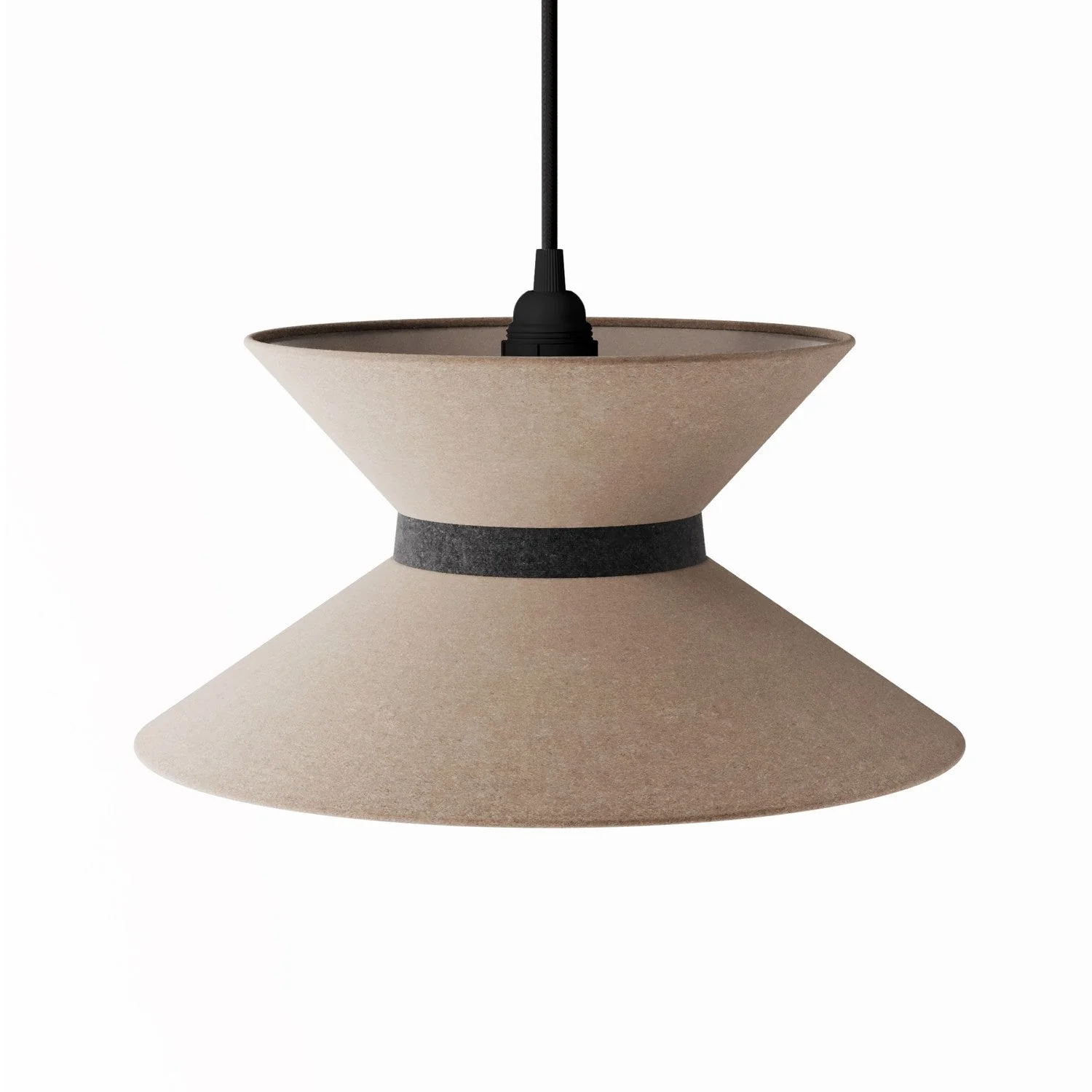 Clessidra-Lampenschirm aus Stoff für Pendelleuchte - Braune Wolle - Image 13