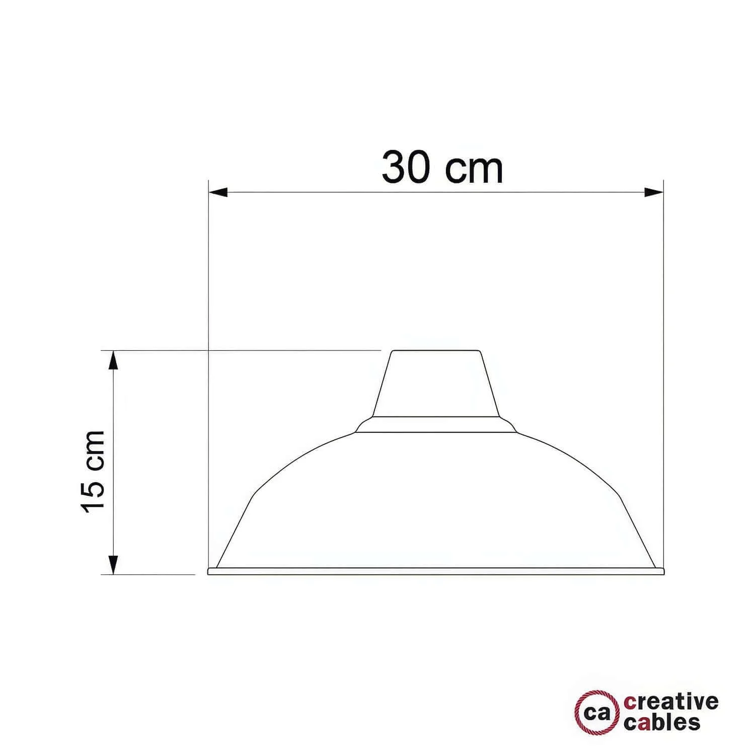 Bistrot-Lampenschirm aus emailliertem Metall mit E27-Fassung, Durchmesser 30 cm - Grün - Image 4