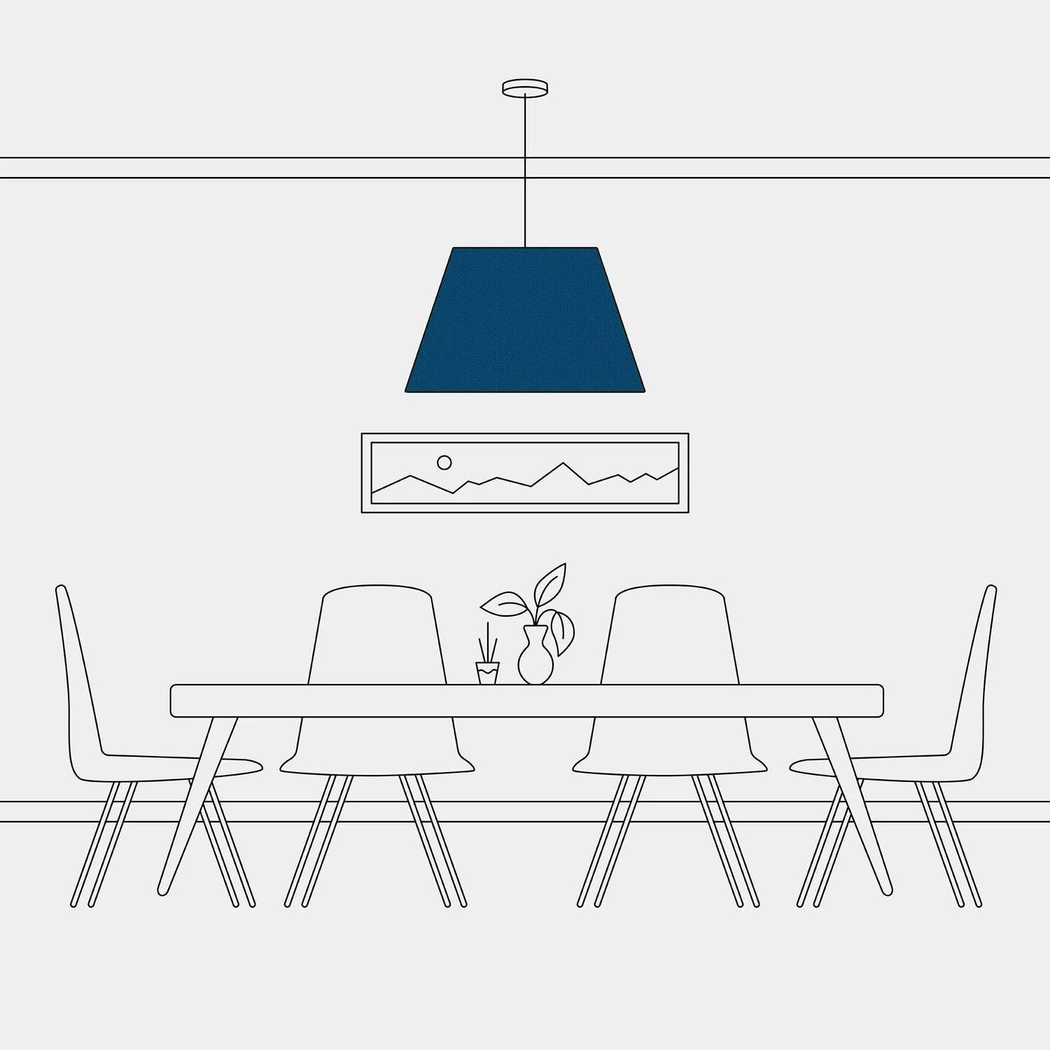 Lampenschirm Impero L für Pendelleuchten mit E27-Fassung – Made in Italy – Blaue Wolle - Image 5