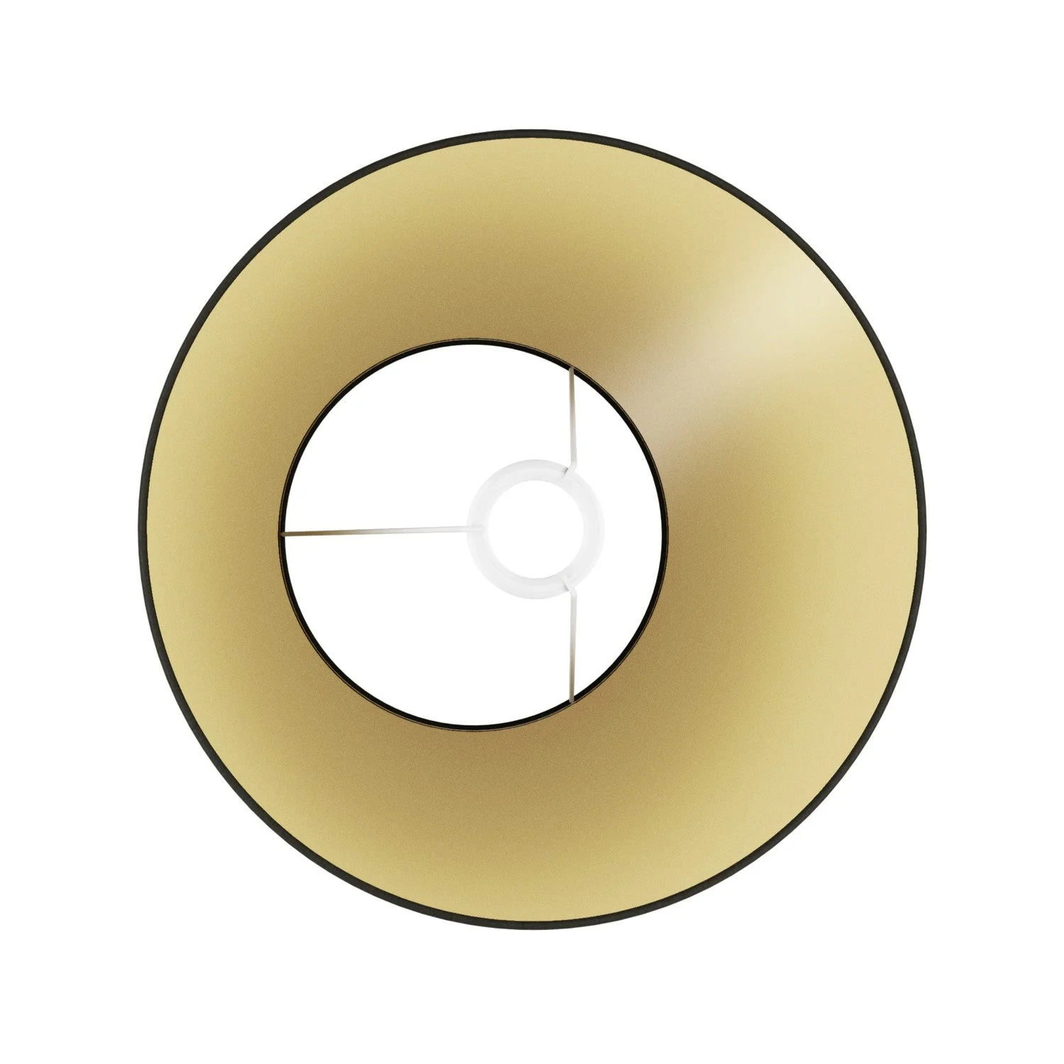 Impero M Lampenschirm aus Stoff für Tischleuchte oder Wandleuchte mit E27-Fassung – Made in Italy – Cinette Schwarz, Innen Gold - Image 3