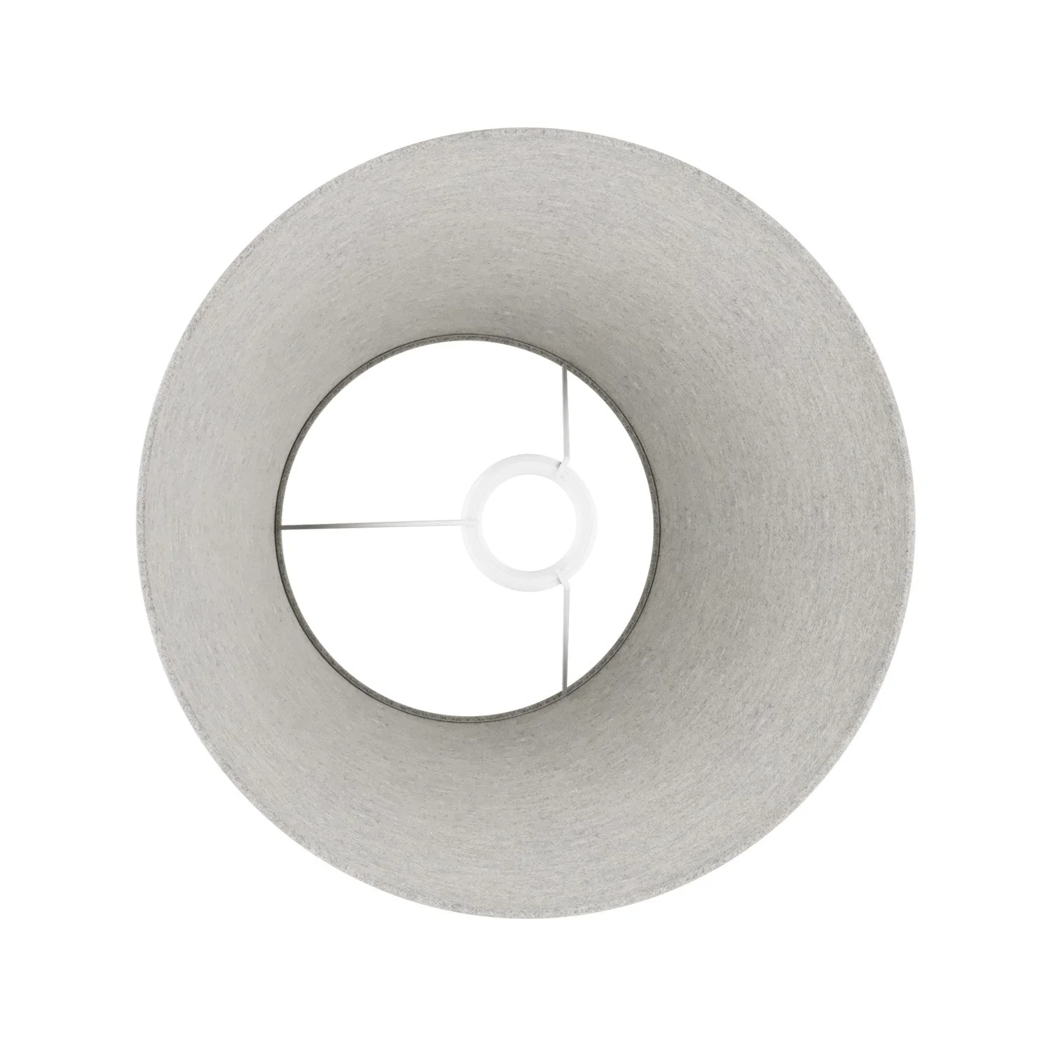 Lampenschirm Impero M aus Stoff für Stehleuchten mit E27-Fassung – Made in Italy – Hellgraue Wolle - Image 3