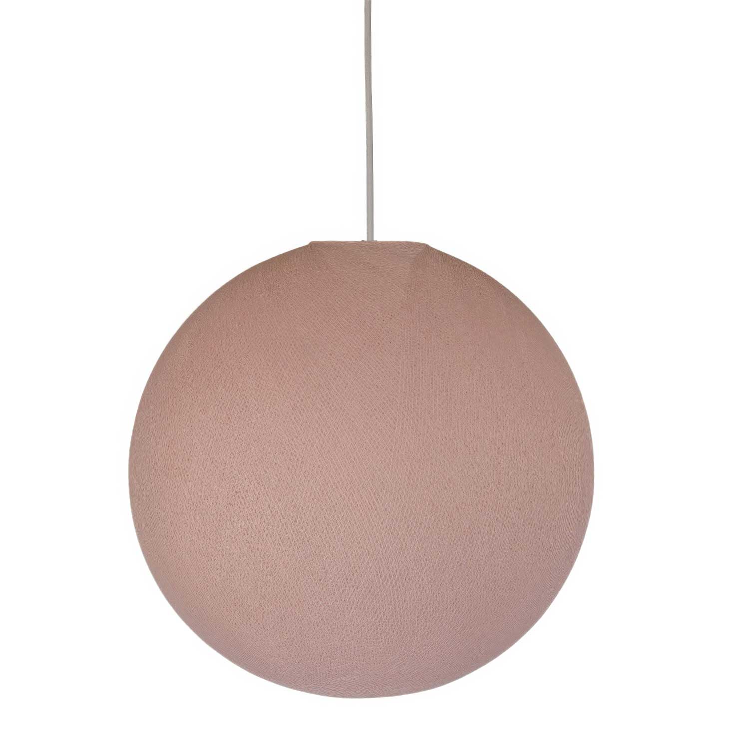Lampenschirm Kugel aus 100% handgefertigtem Faden – Polyester Zartrosa