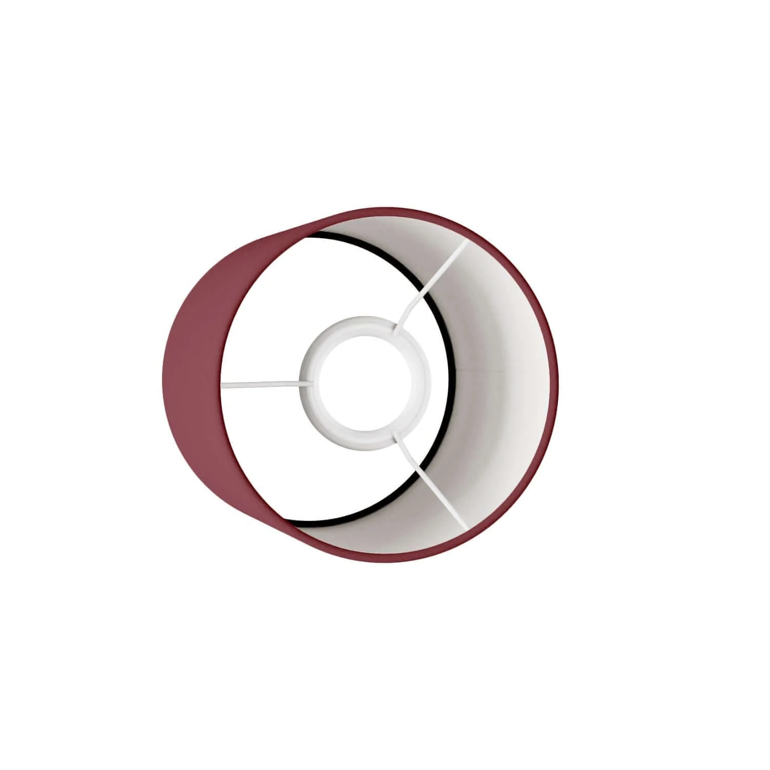 Zylinderförmiger Lampenschirm aus Stoff mit E27-Fassung – 100% Made in Italy – Stoff bordeaux - Image 3