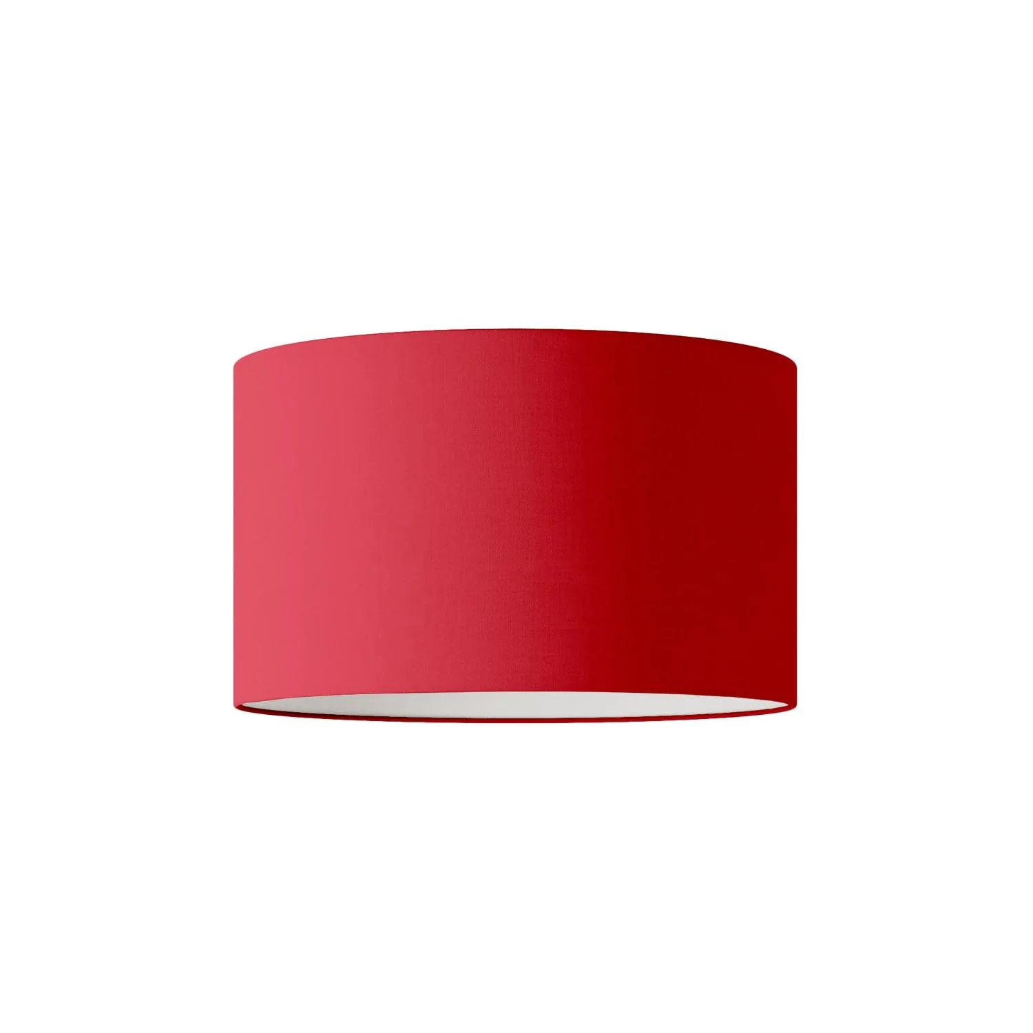 Zylinderförmiger Lampenschirm L aus Stoff mit E27-Fassung - Made in Italy - Teletta Rot