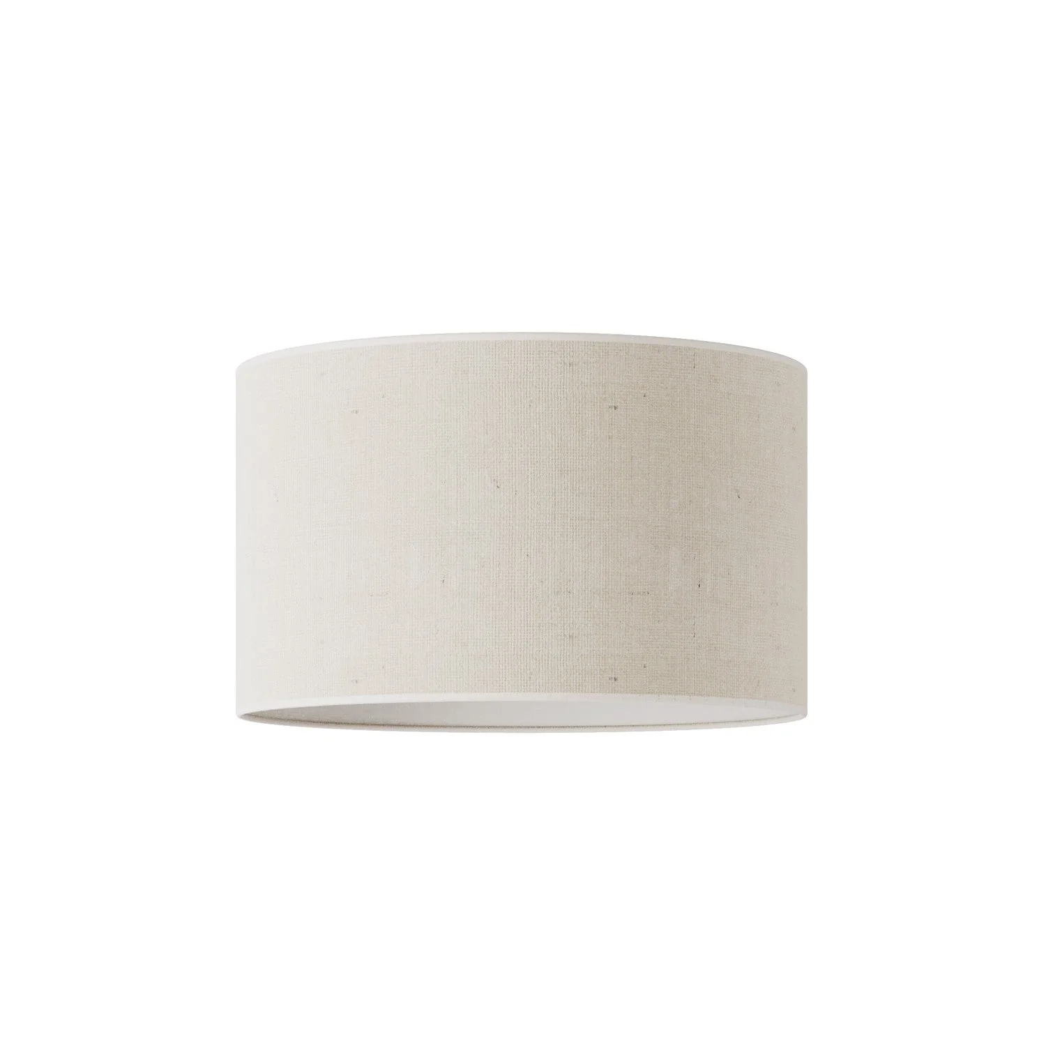 Zylinder-Lampenschirm L aus Stoff mit E27-Fassung - Made in Italy - Helles Jute