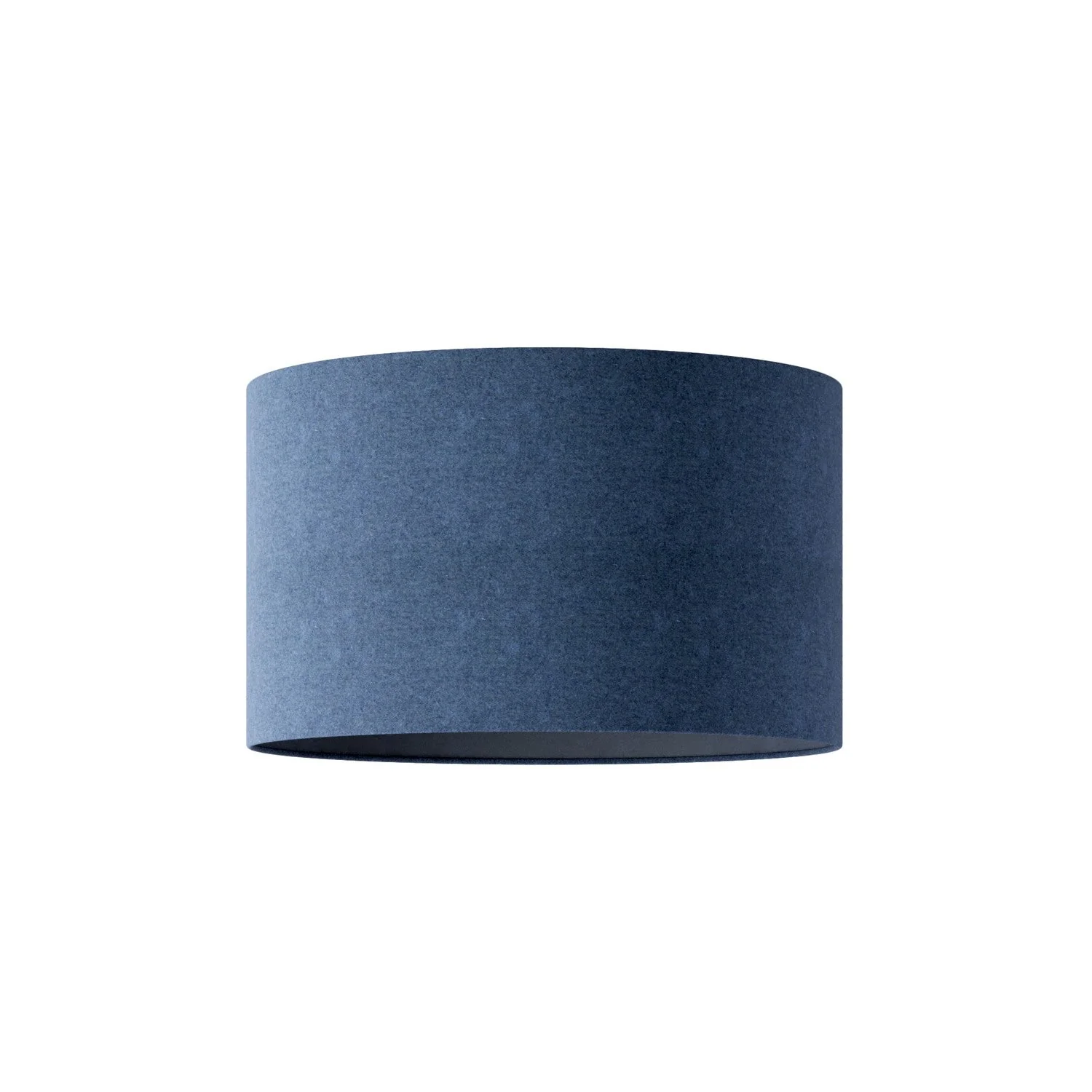 Zylinderförmiger Lampenschirm L aus Stoff mit E27-Fassung - Made in Italy - Blaue Wolle
