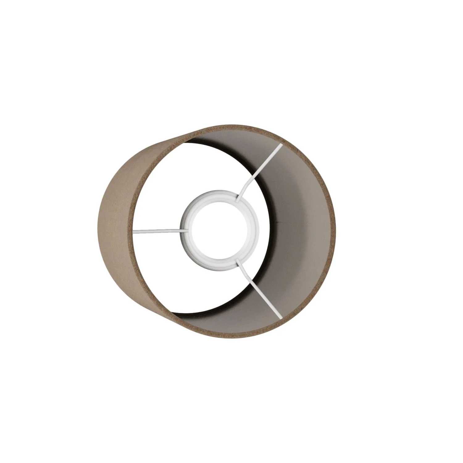 Zylinder-Lampenschirm S aus Stoff mit E27-Fassung – Made in Italy – Braune Wolle - Image 3